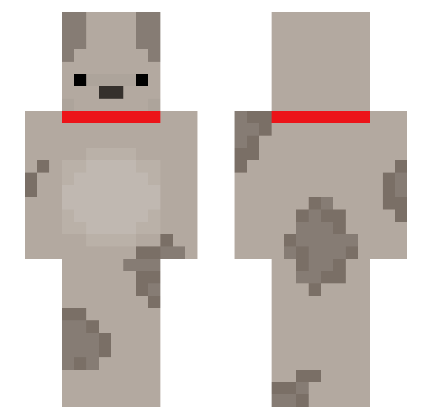 ZzzFabitoXX Minecraft skin, front and back view