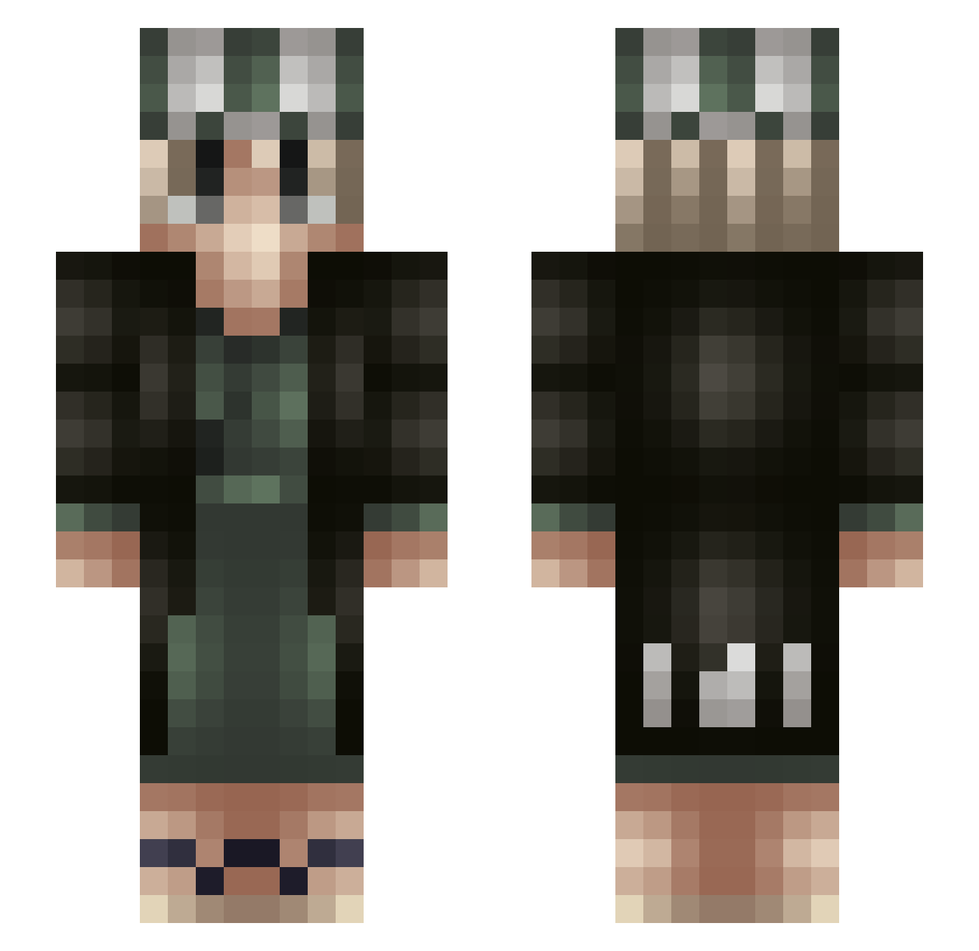 MKT_No_Lifer Minecraft skin, front and back view