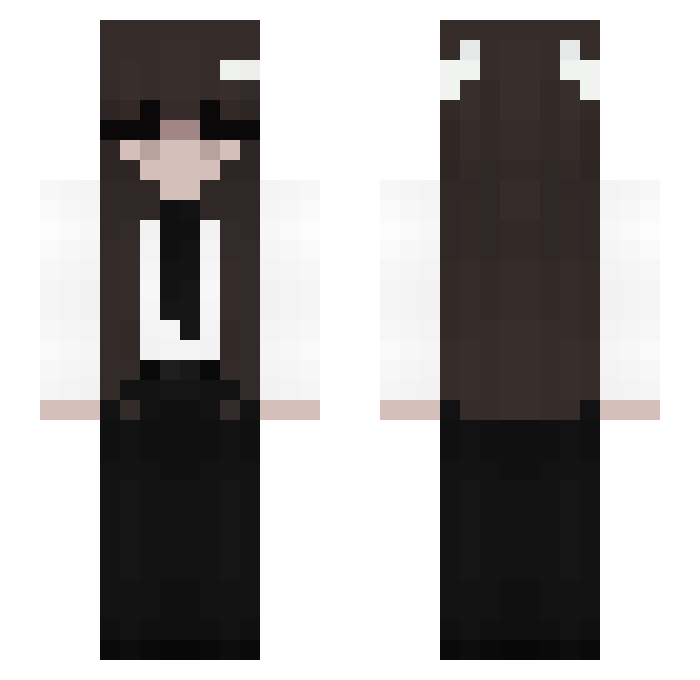 Domertown Minecraft skin, front and back view