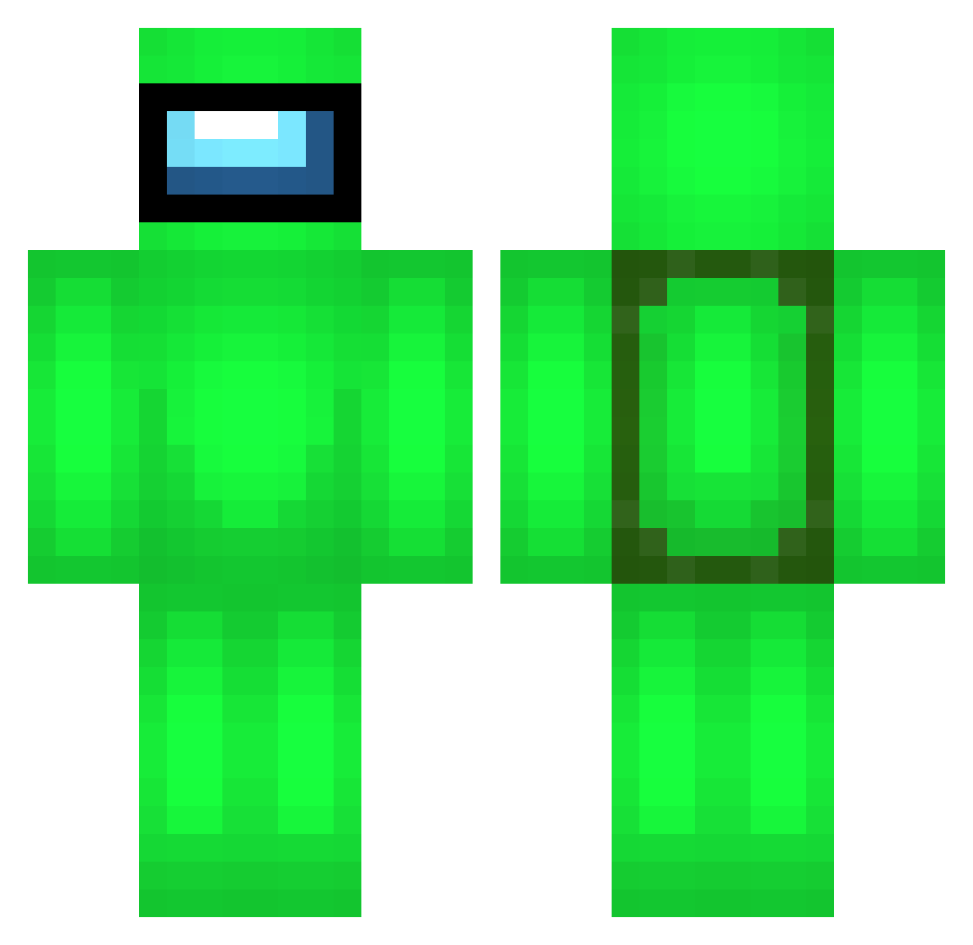 xKretyS Minecraft skin, front and back view