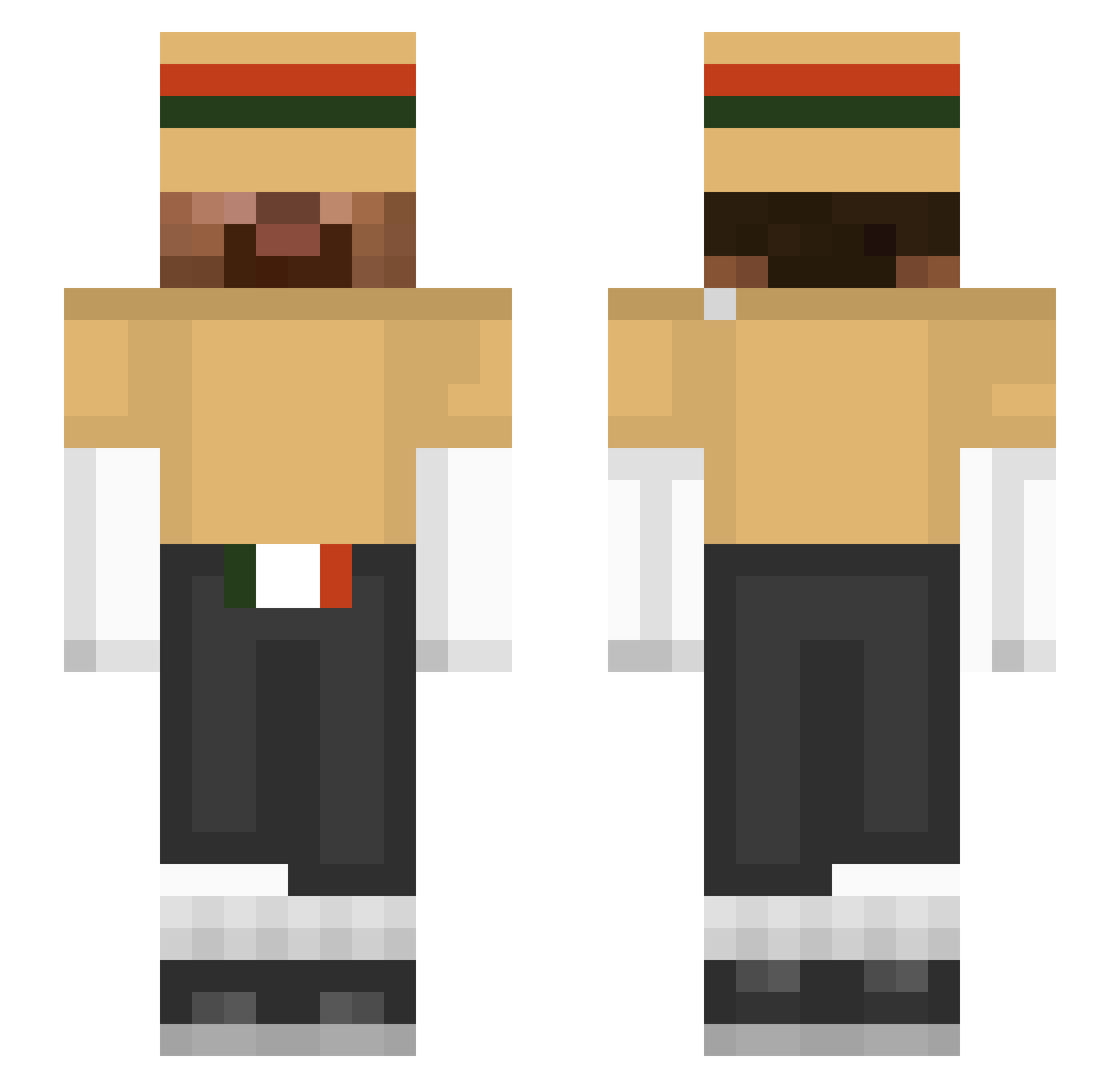 TS1LIAS Minecraft skin, front and back view