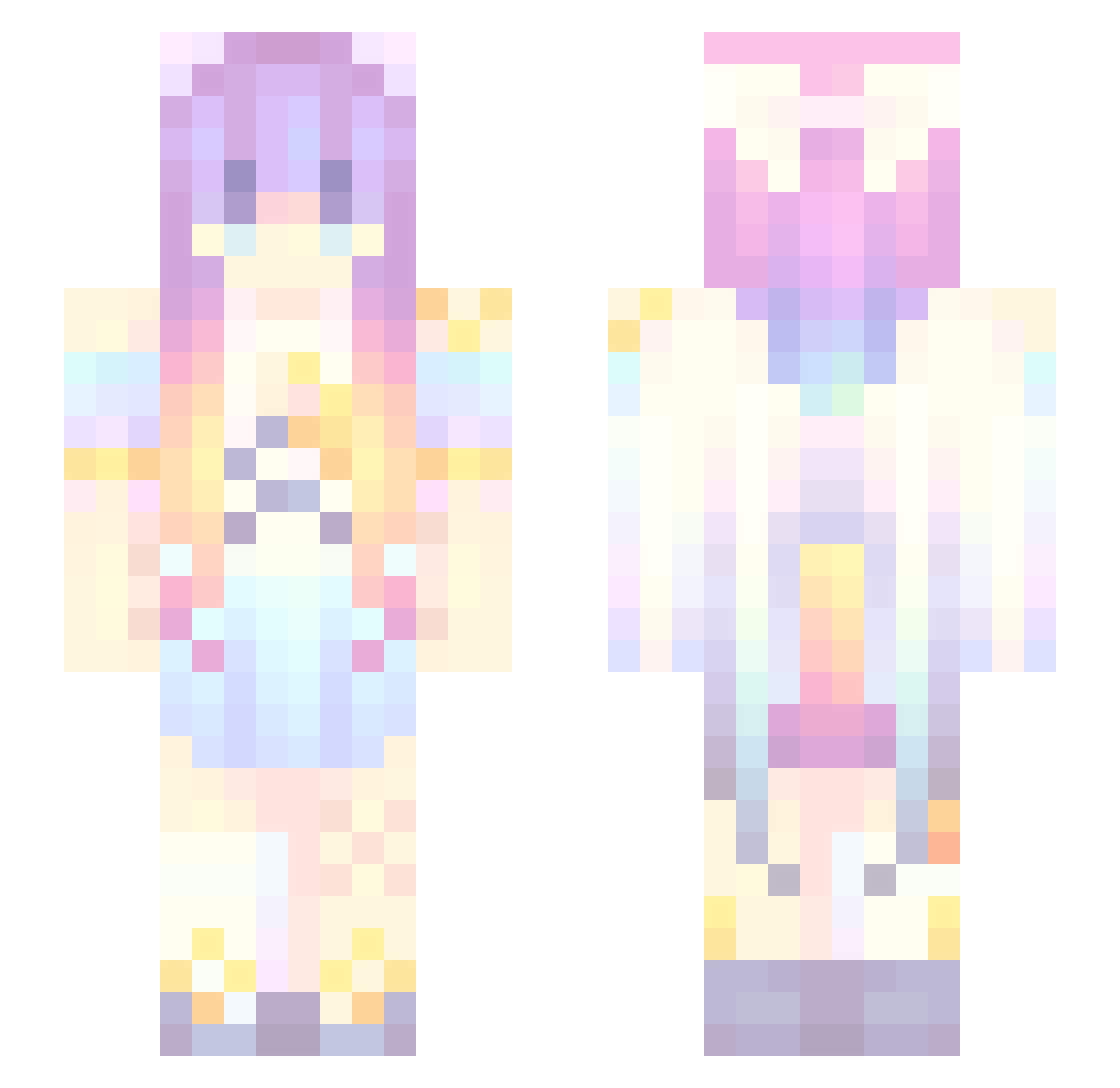 MythicKatt Minecraft skin, front and back view