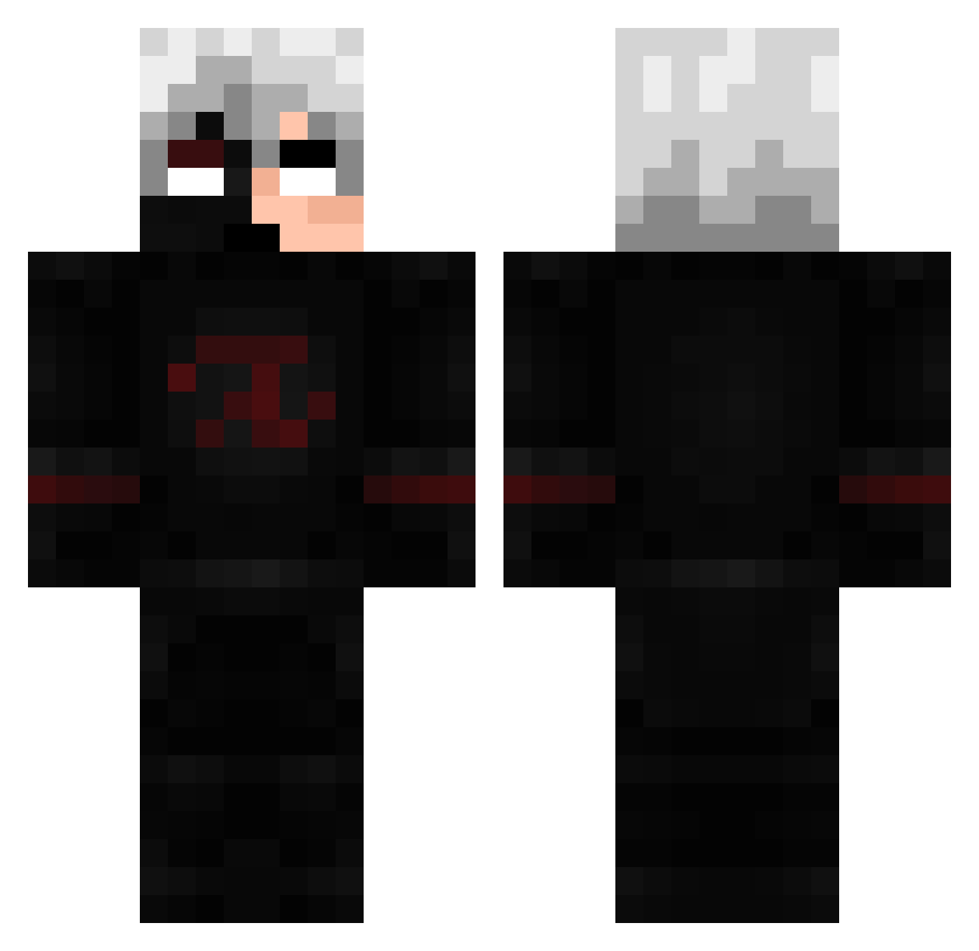 Galunes Minecraft skin, front and back view