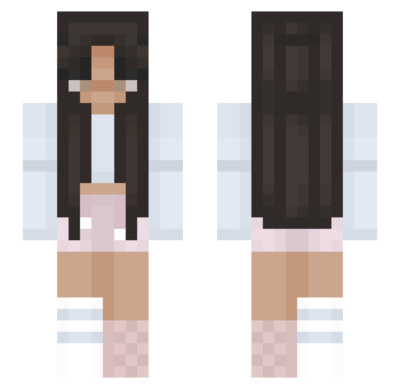 theeluckycharm Minecraft skin, front and back view
