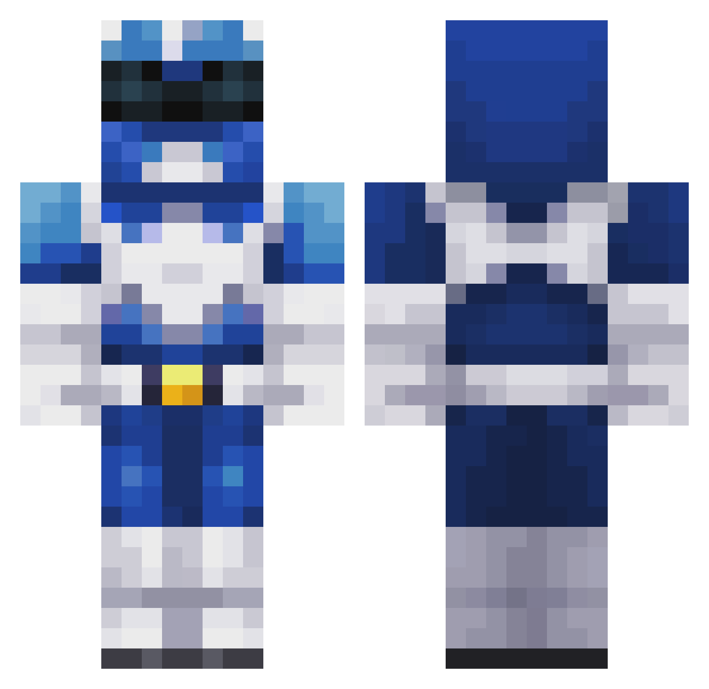 ThomasOMG Minecraft skin, front and back view
