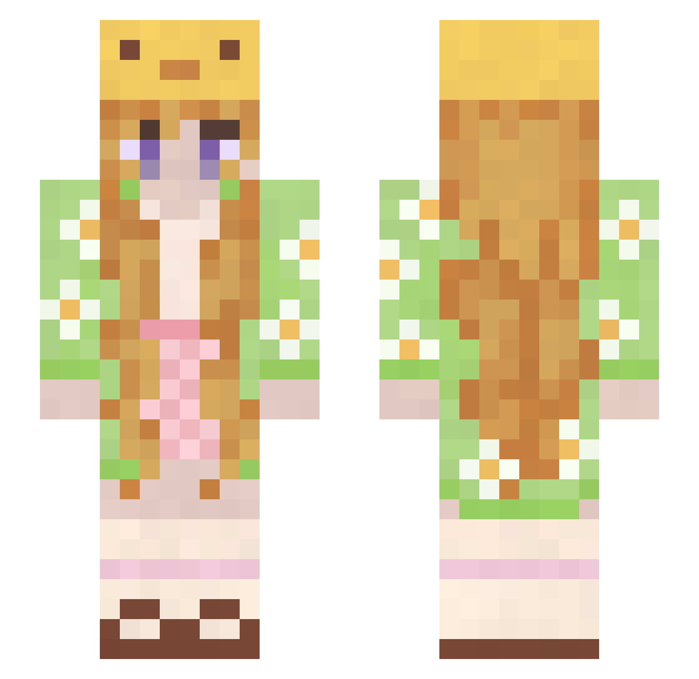Ilostrate Minecraft skin, front and back view