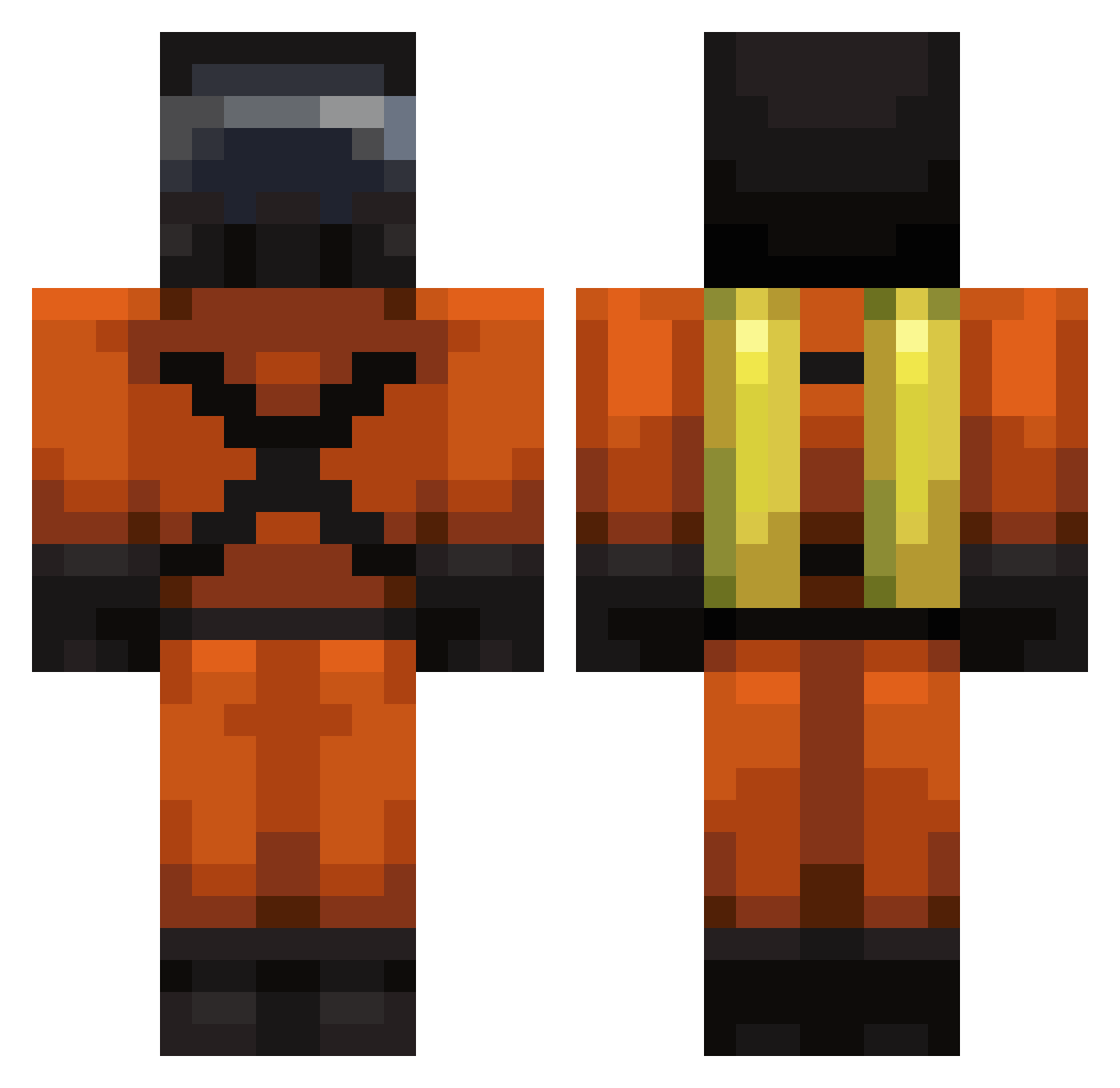 Nekozilla_ Minecraft skin, front and back view