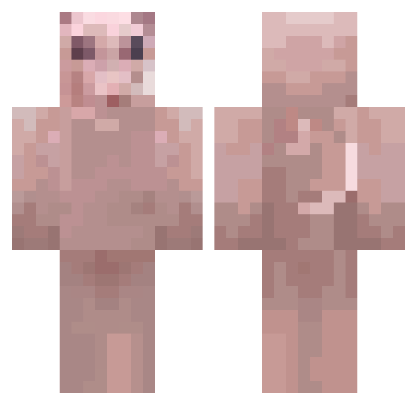 SpacePerson Minecraft skin, front and back view