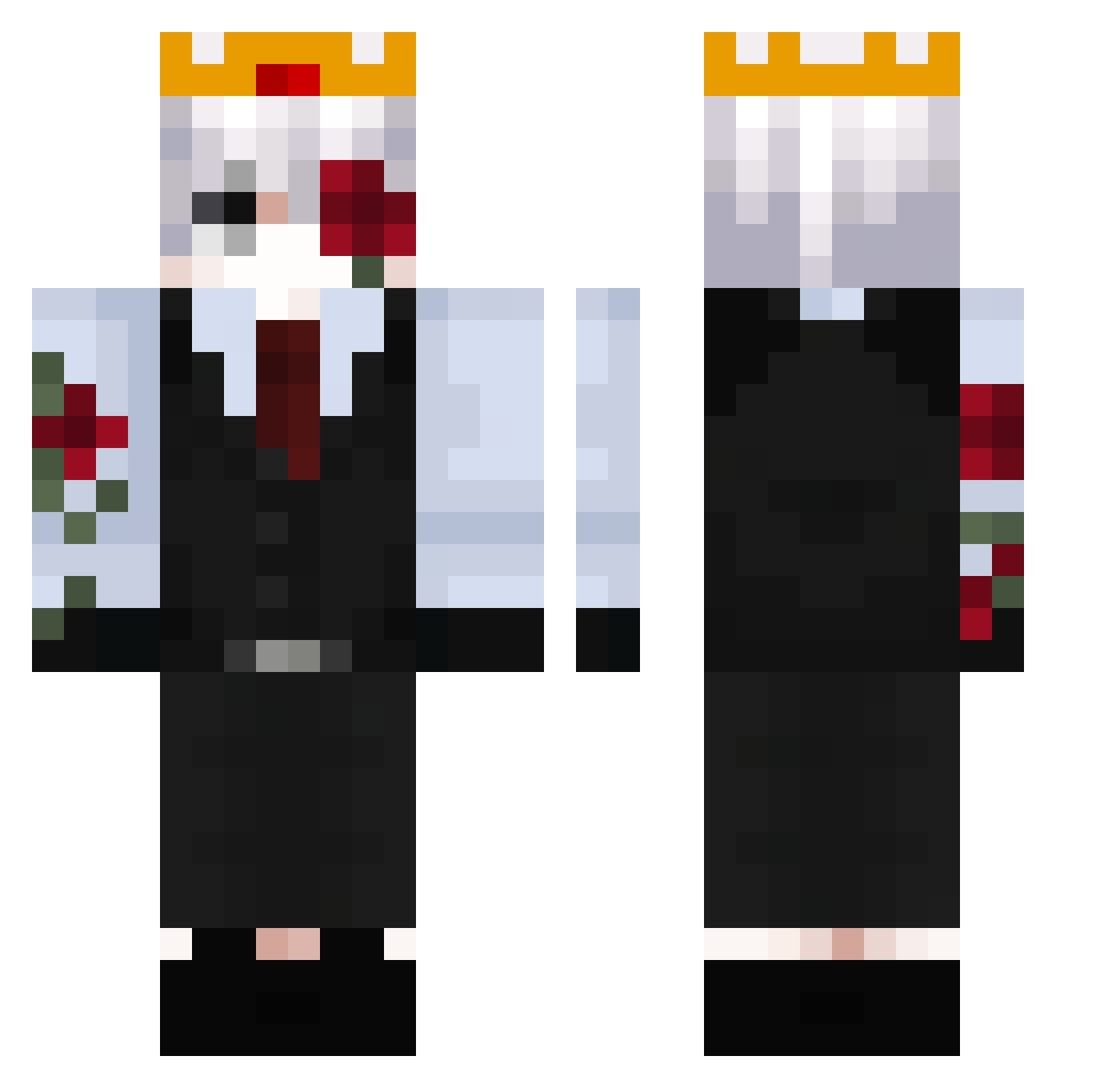 J3N3s_PVP Minecraft skin, front and back view