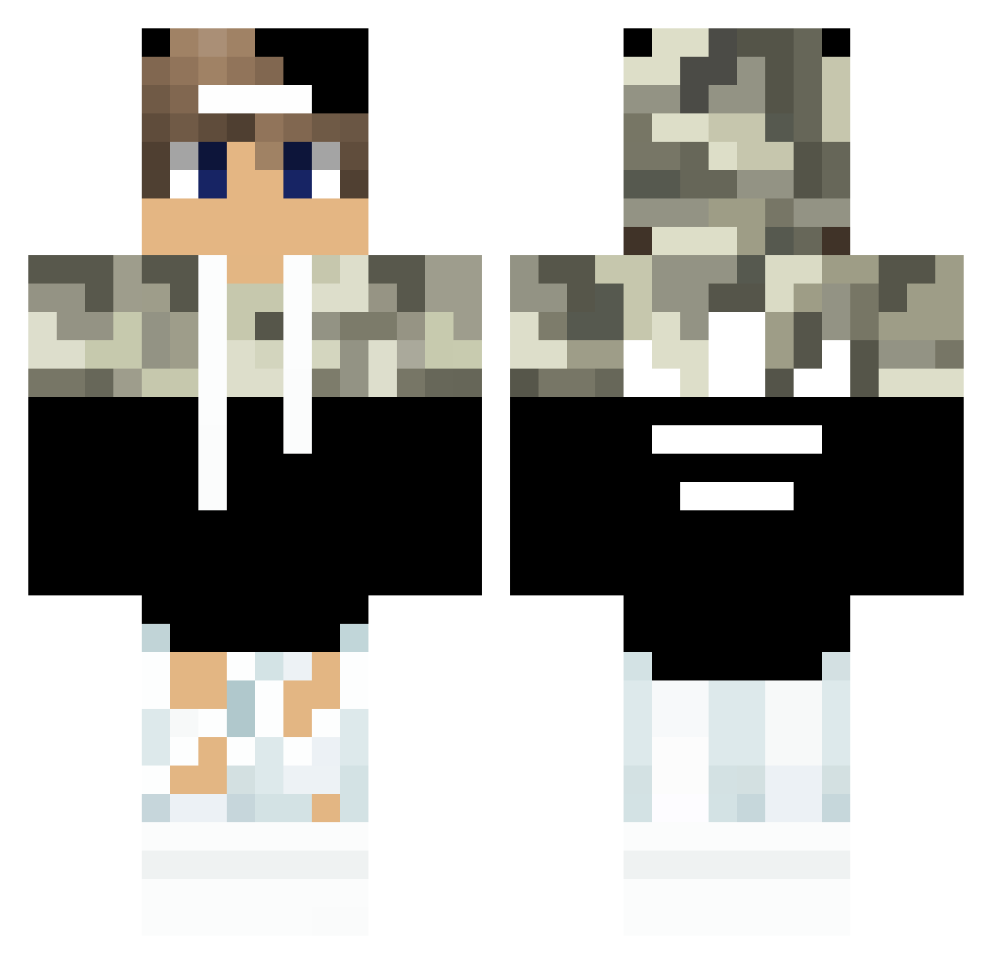 _Xman_ Minecraft skin, front and back view