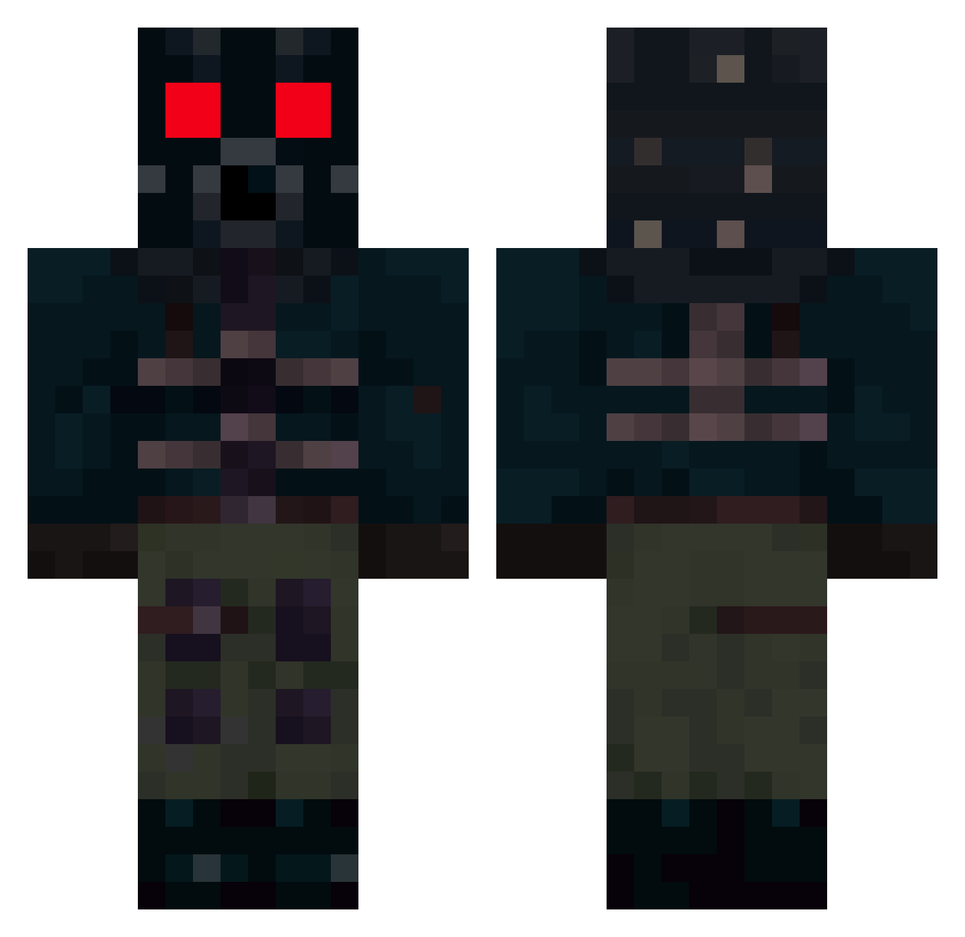 cleech1 Minecraft skin, front and back view