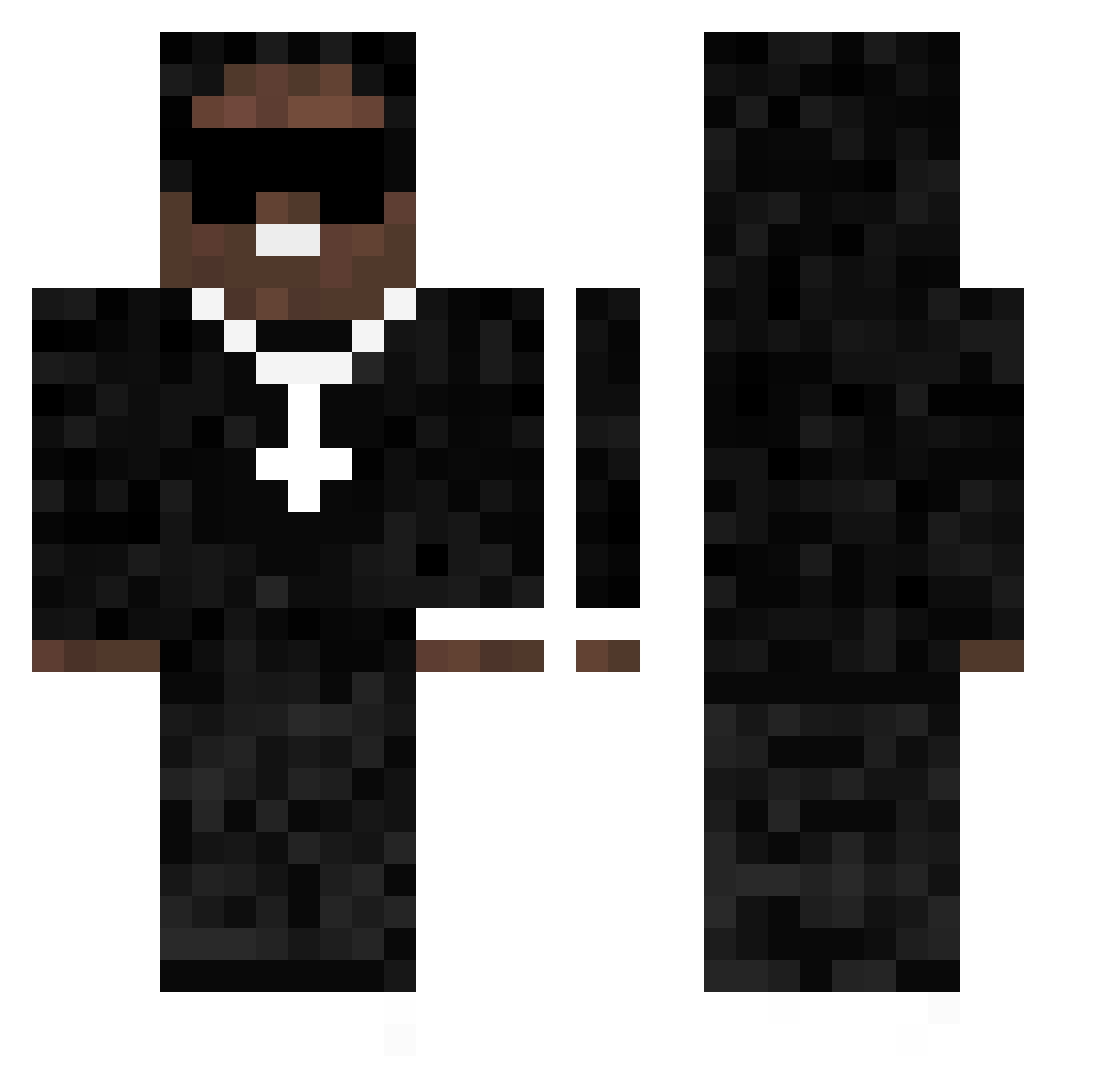 vyp8x Minecraft skin, front and back view
