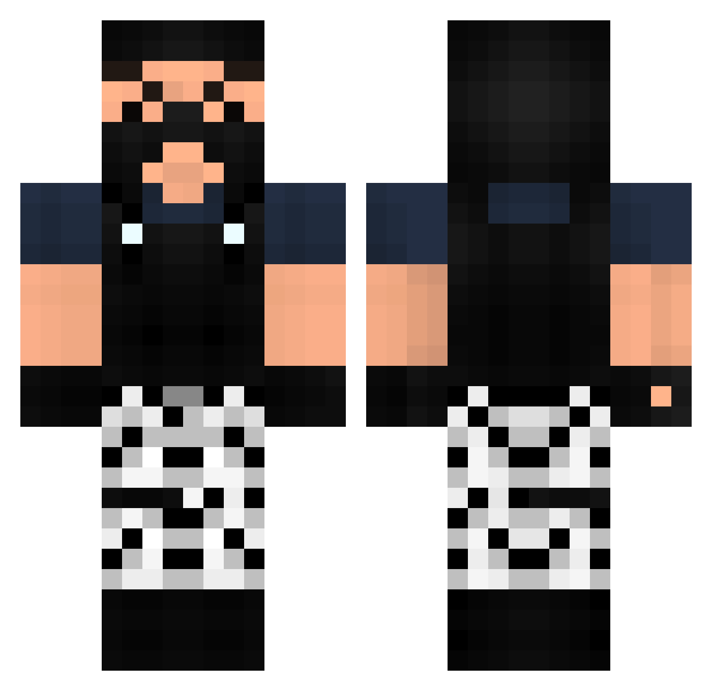 Julsen9 Minecraft skin, front and back view