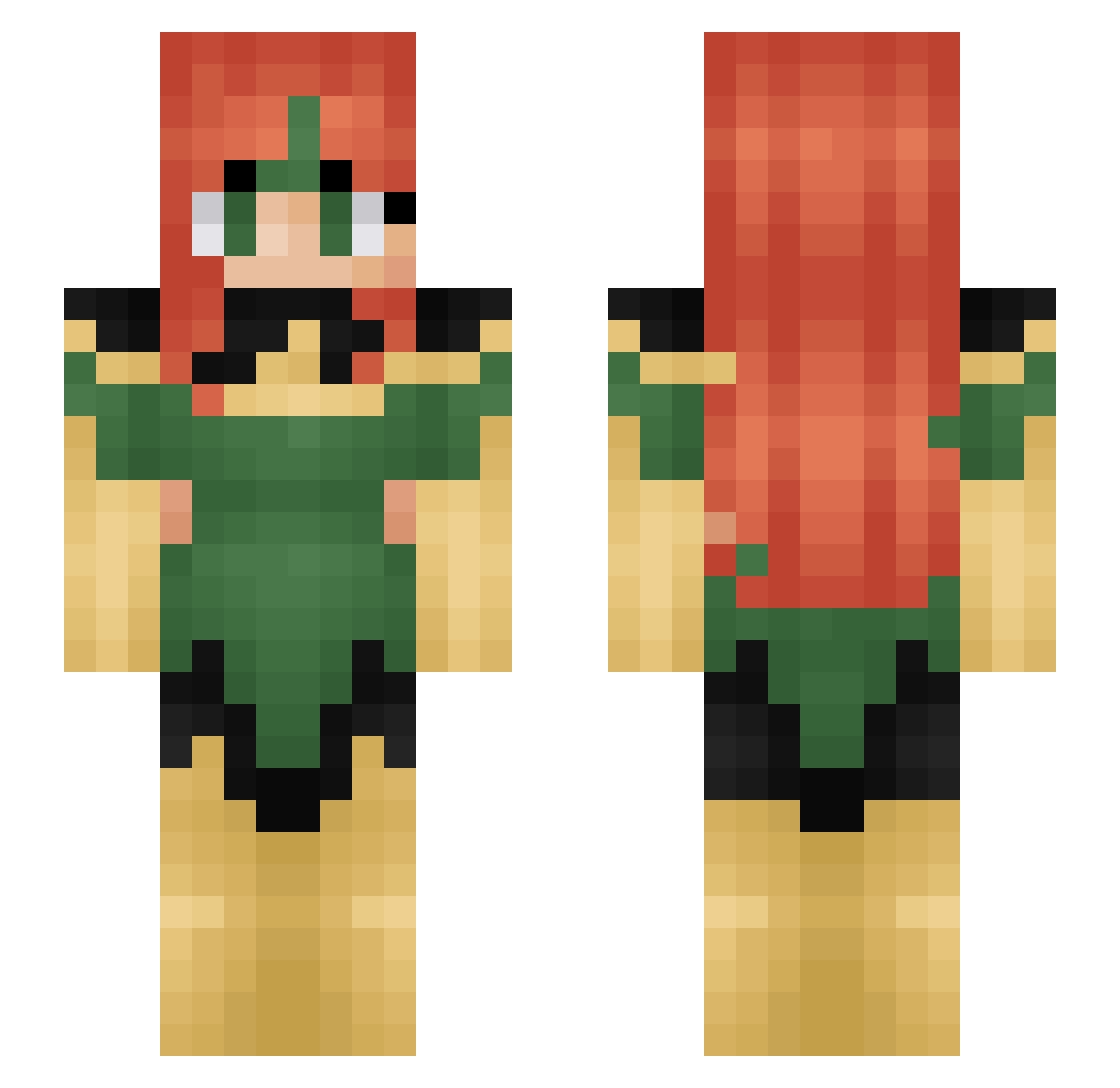 ThyEpicPotato Minecraft skin, front and back view