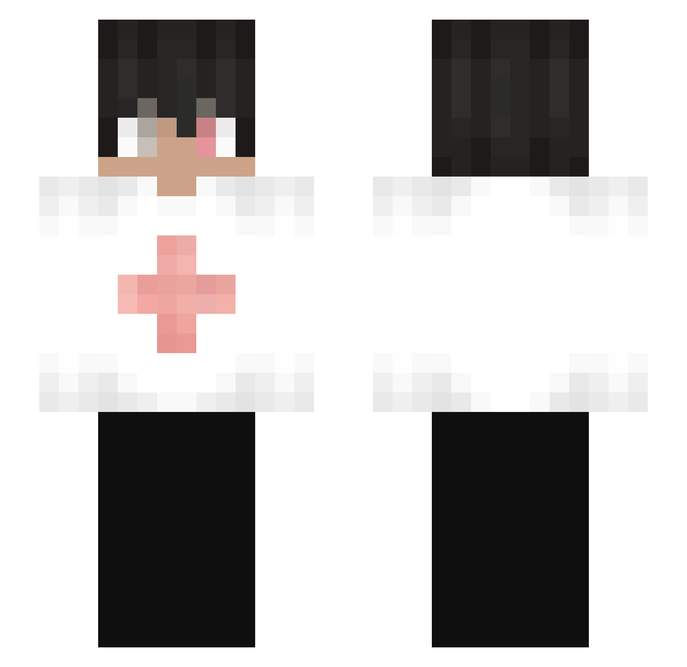 kynexx Minecraft skin, front and back view