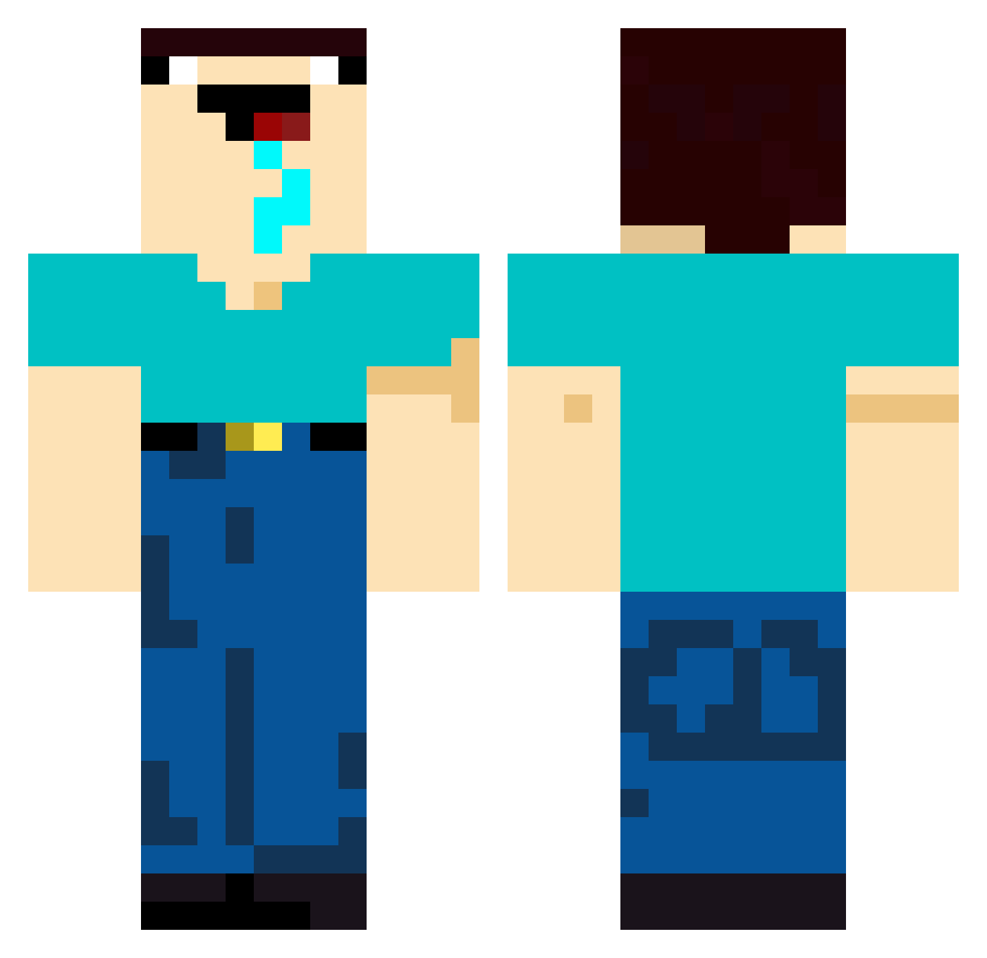 kc_soap Minecraft skin, front and back view