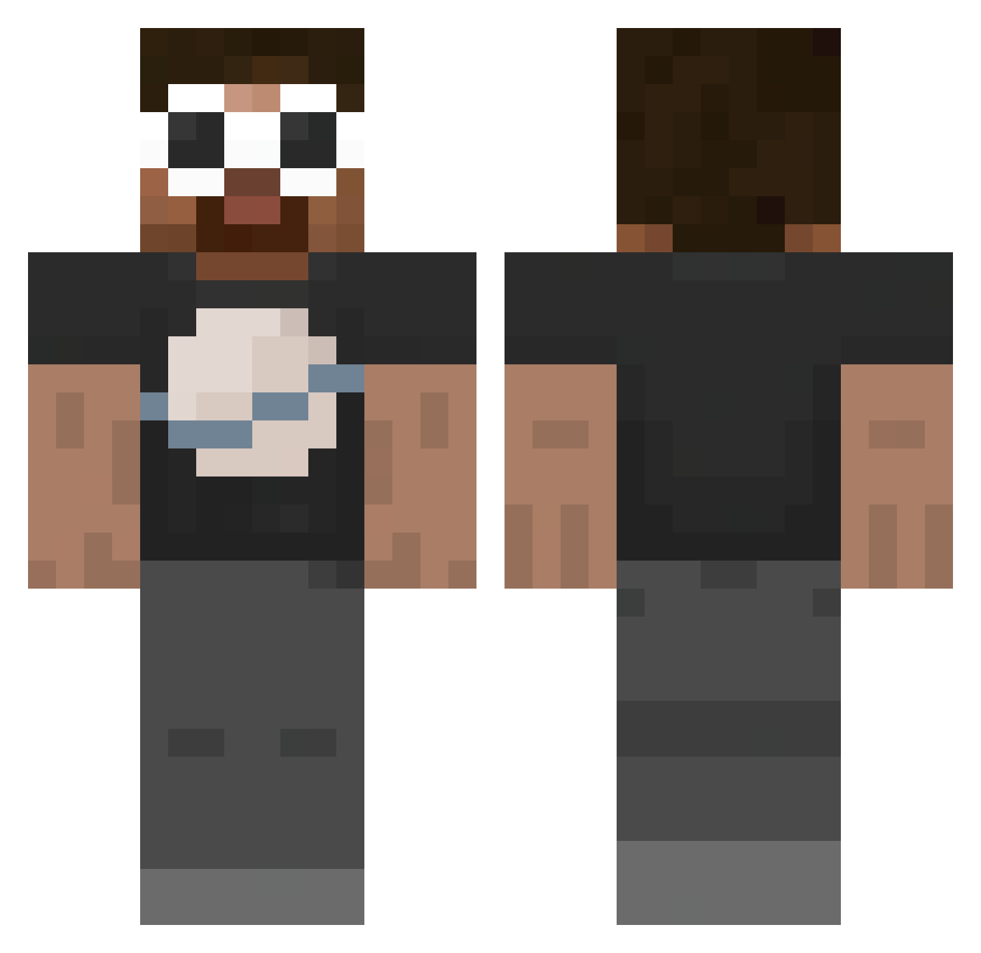 tutu Minecraft skin, front and back view