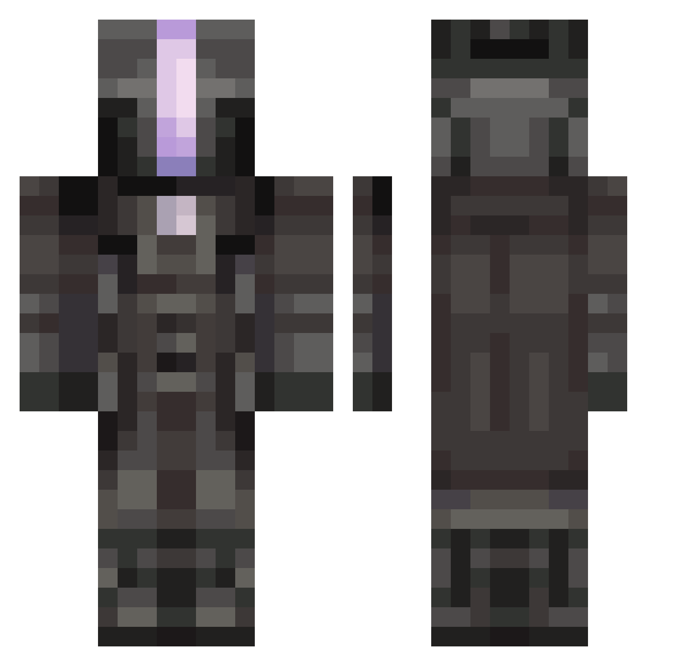 IAmTheChow Minecraft skin, front and back view