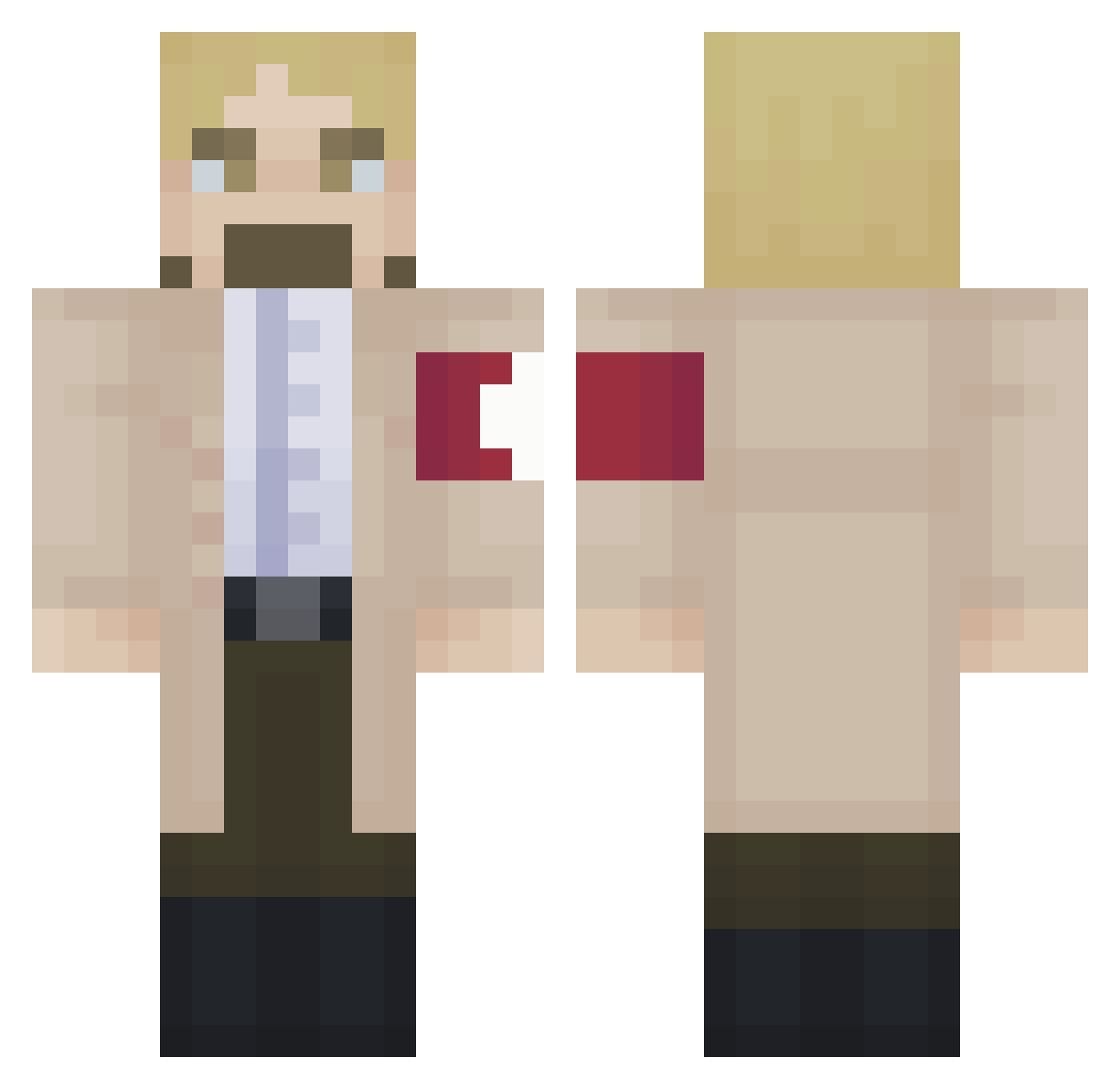 Semplice Minecraft skin, front and back view