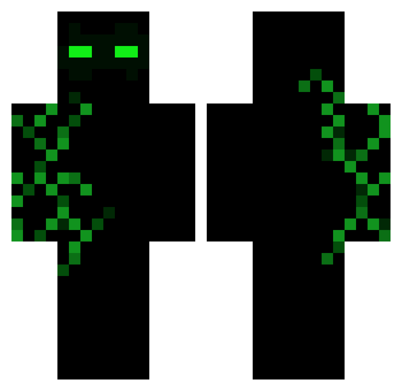 Lone_Cosmonaut Minecraft skin, front and back view
