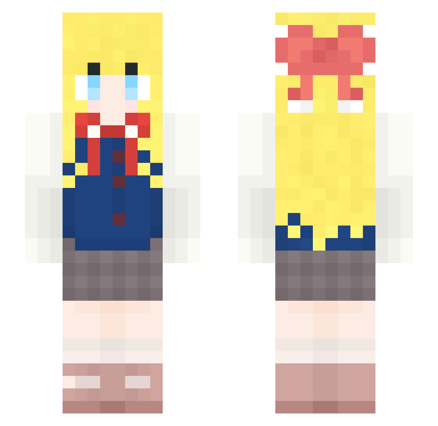StarryWhisper Minecraft skin, front and back view