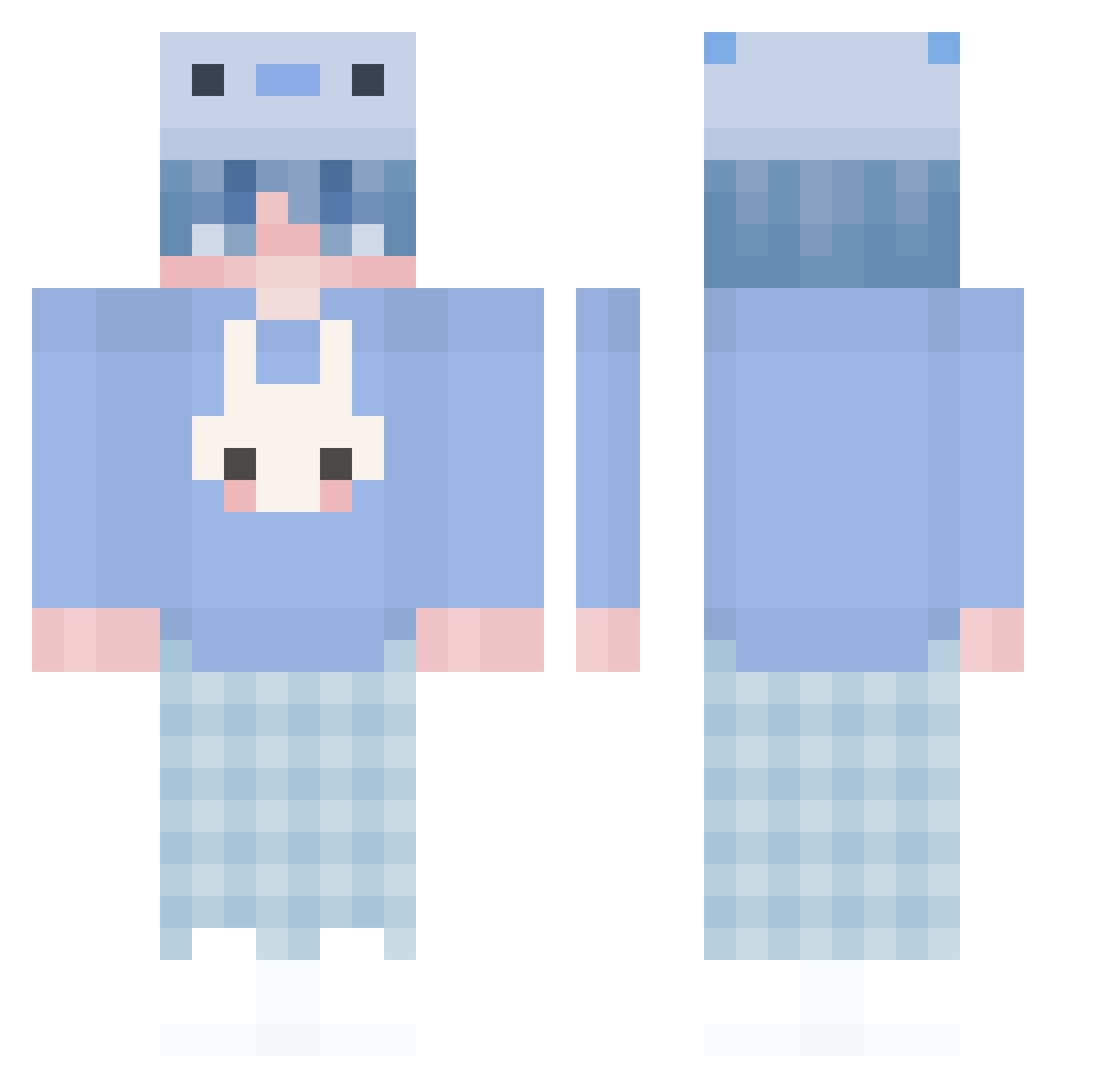 xiao_xin77 Minecraft skin, front and back view