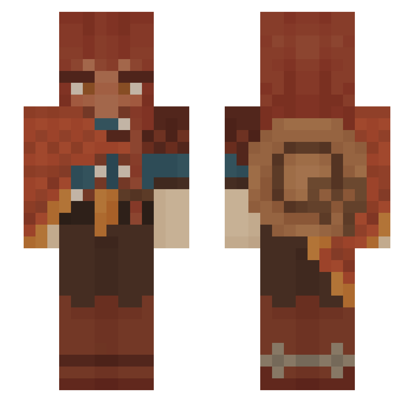 ItsMeSpots_ Minecraft skin, front and back view