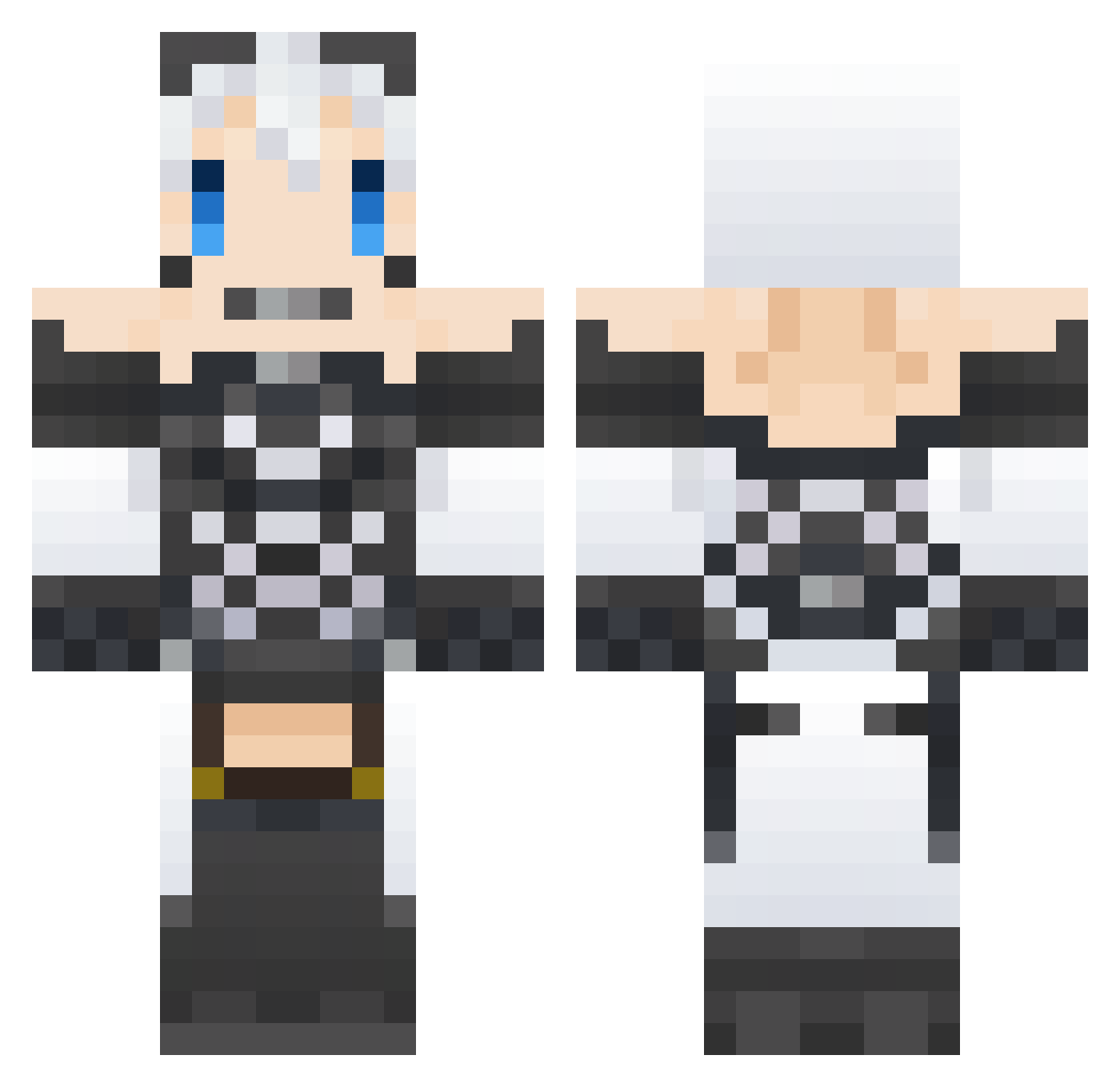Sybilla Minecraft skin, front and back view