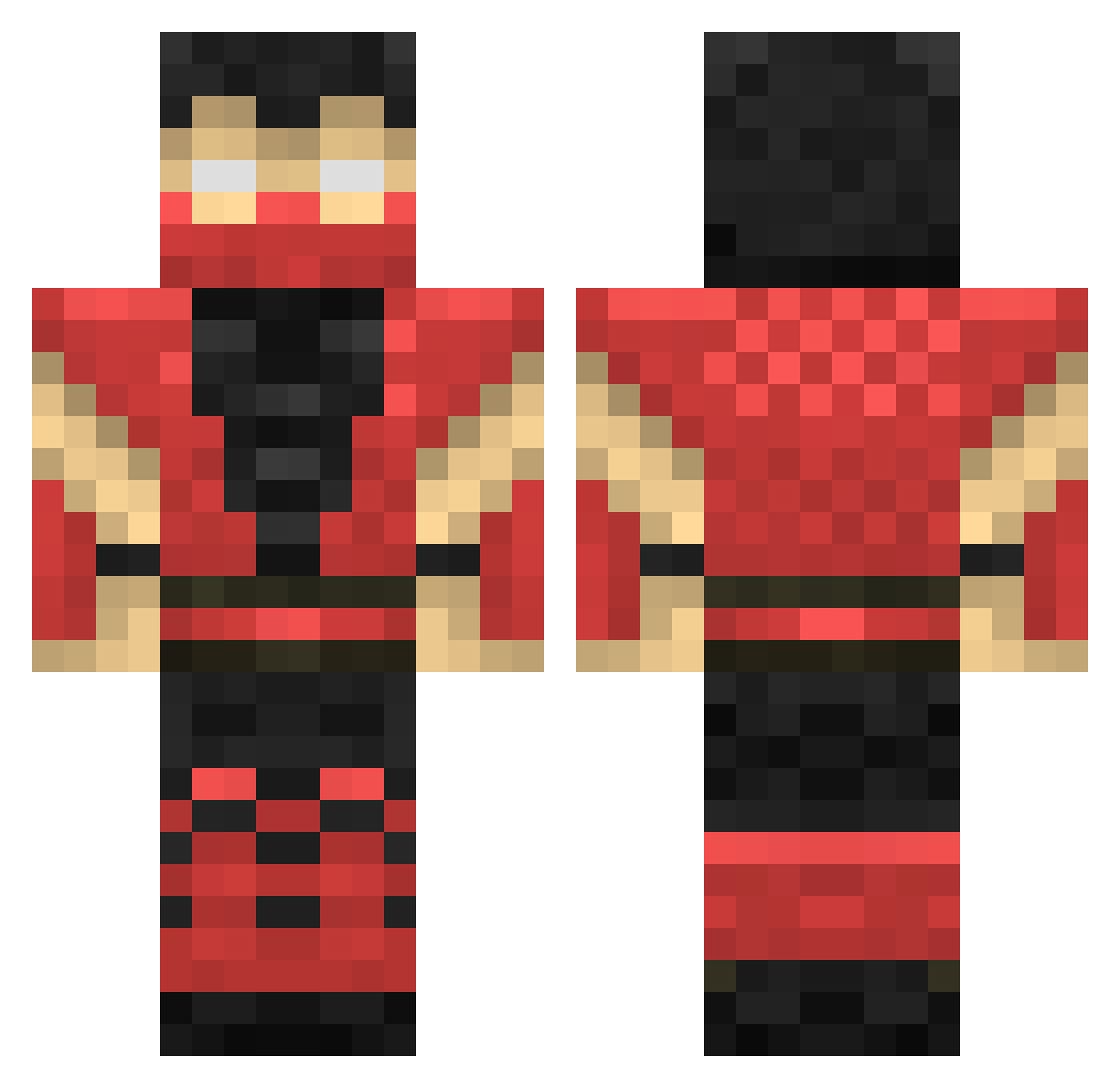 Phora Minecraft skin, front and back view