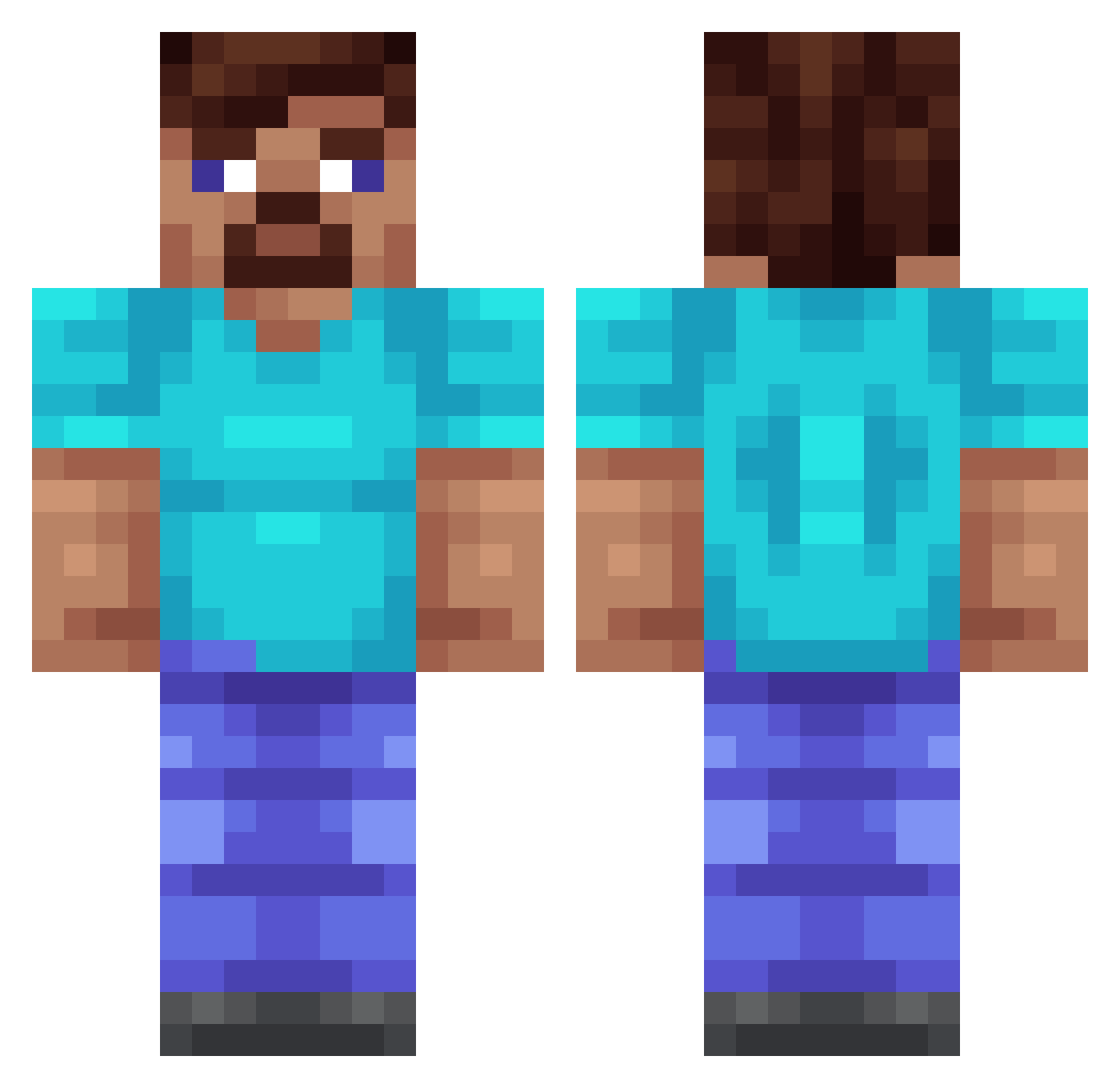 TreeFrogFridrek Minecraft skin, front and back view