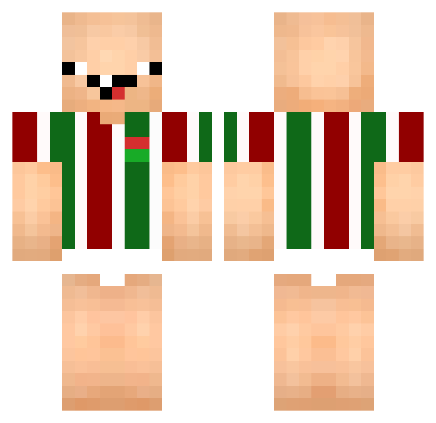 biieL7 Minecraft skin, front and back view
