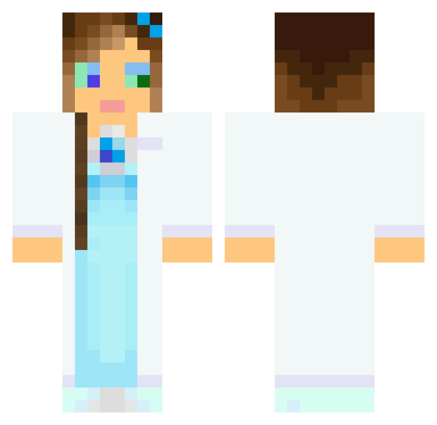 pascaltriangle Minecraft skin, front and back view