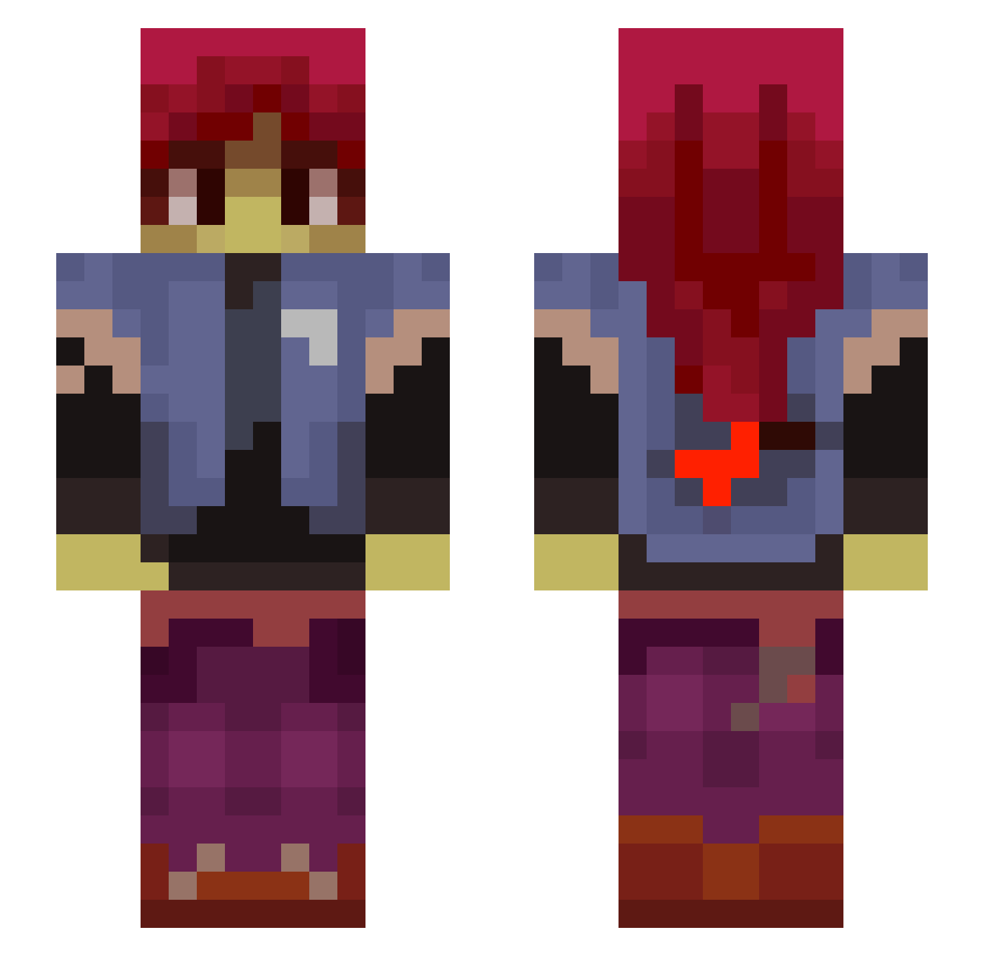 Mellow_Soup Minecraft skin, front and back view