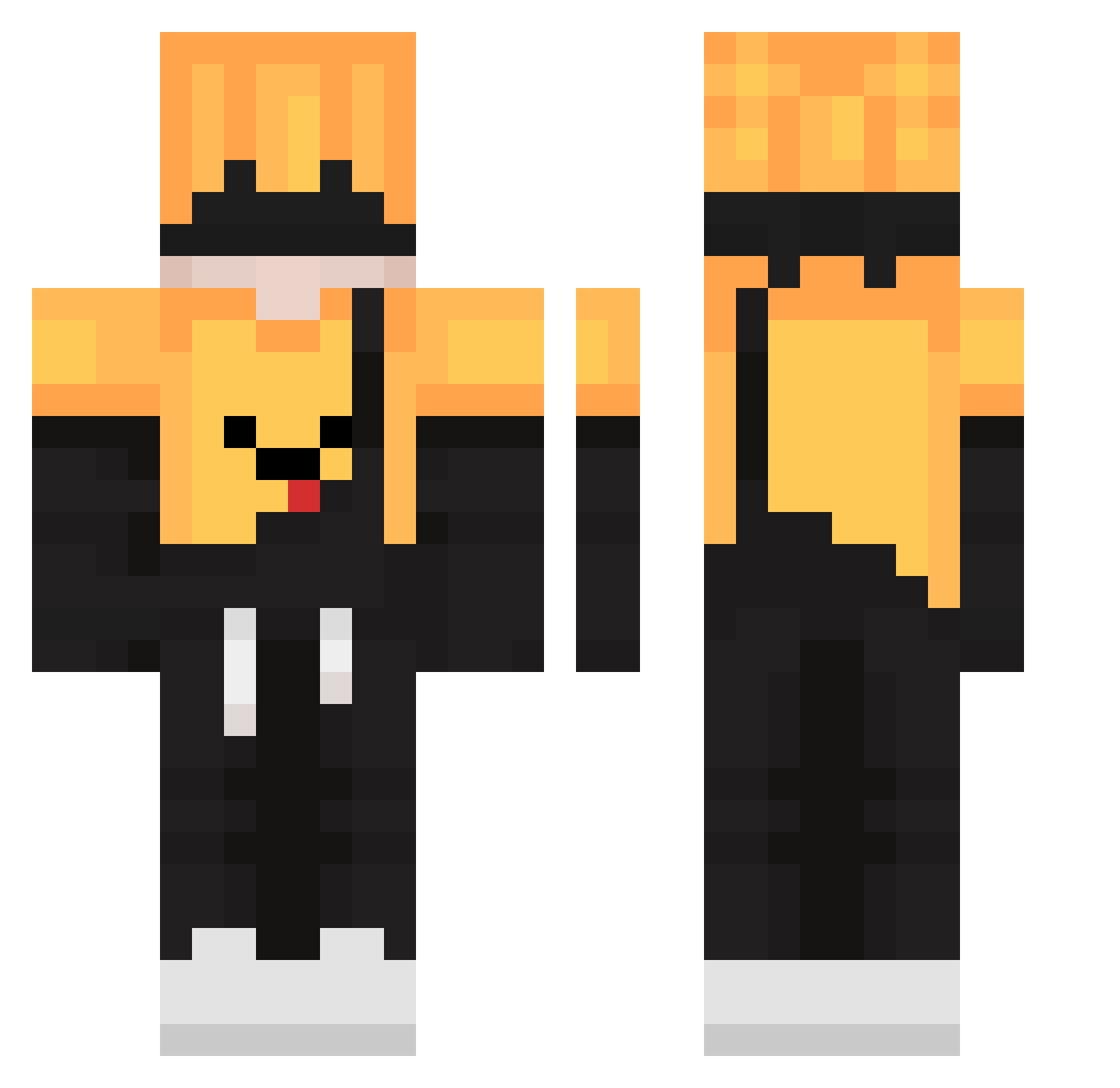 Ransdyr Minecraft skin, front and back view