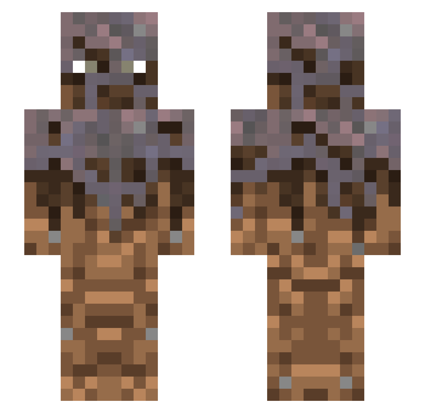 Northern00 Minecraft skin, front and back view