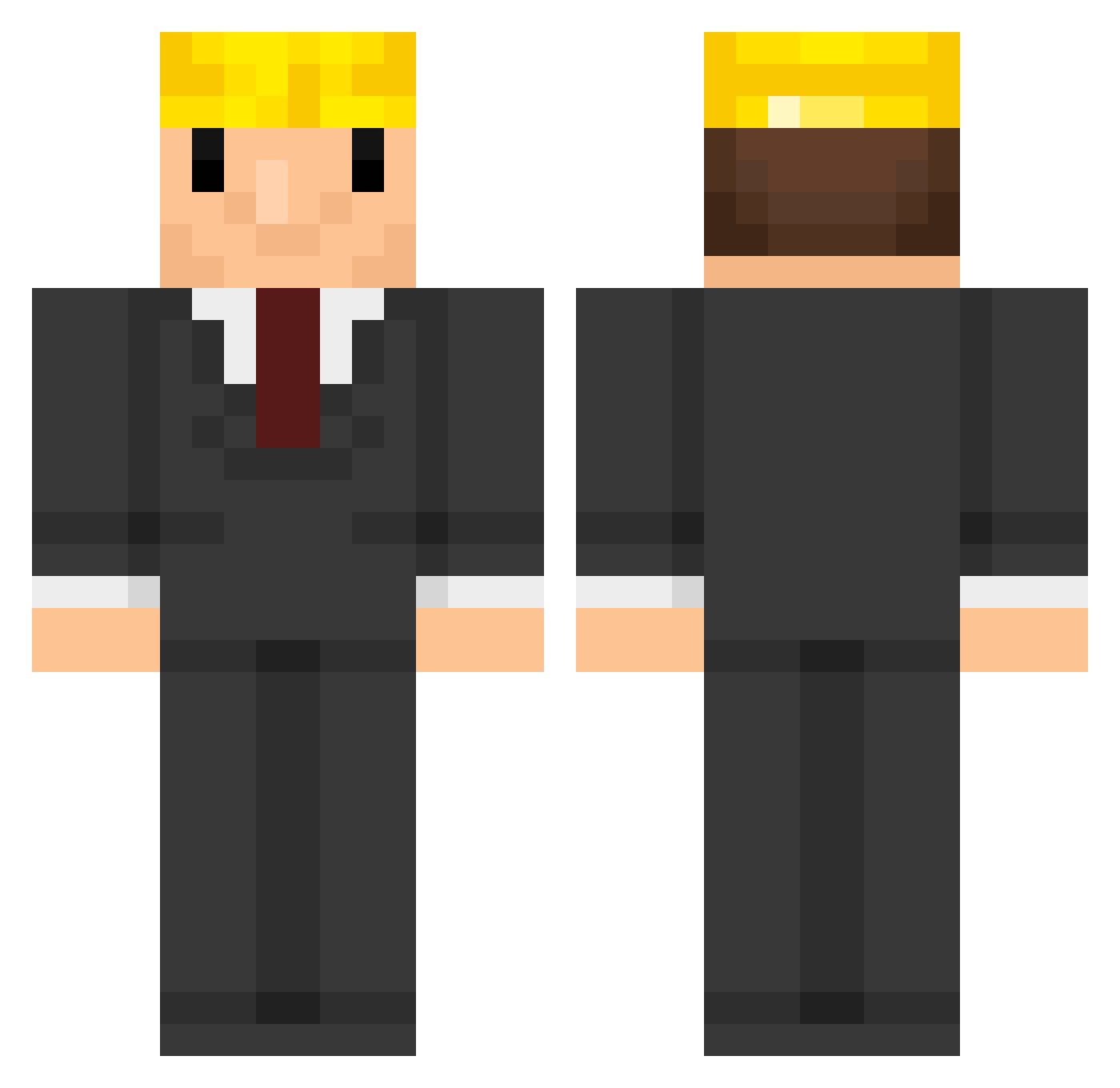 RamonSteenbergen Minecraft skin, front and back view
