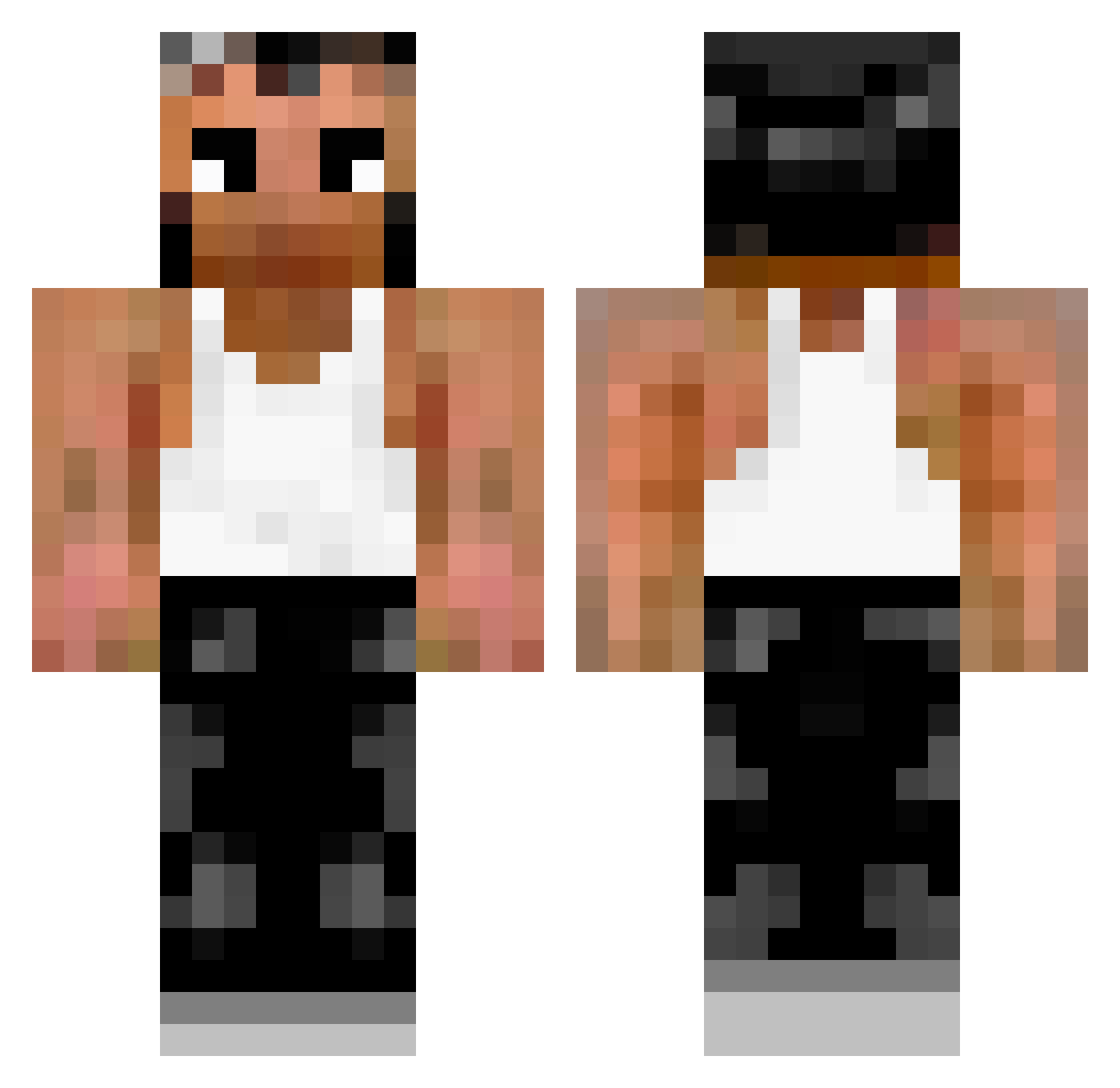 Samurai_Saam Minecraft skin, front and back view