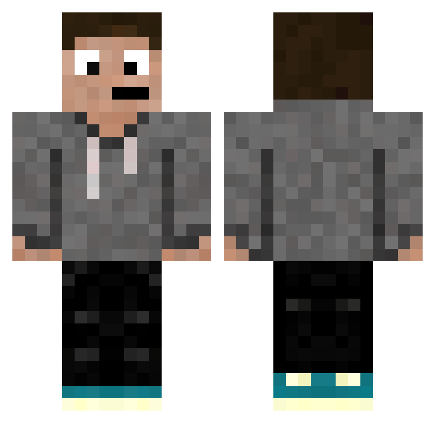 bamjara989 Minecraft skin, front and back view