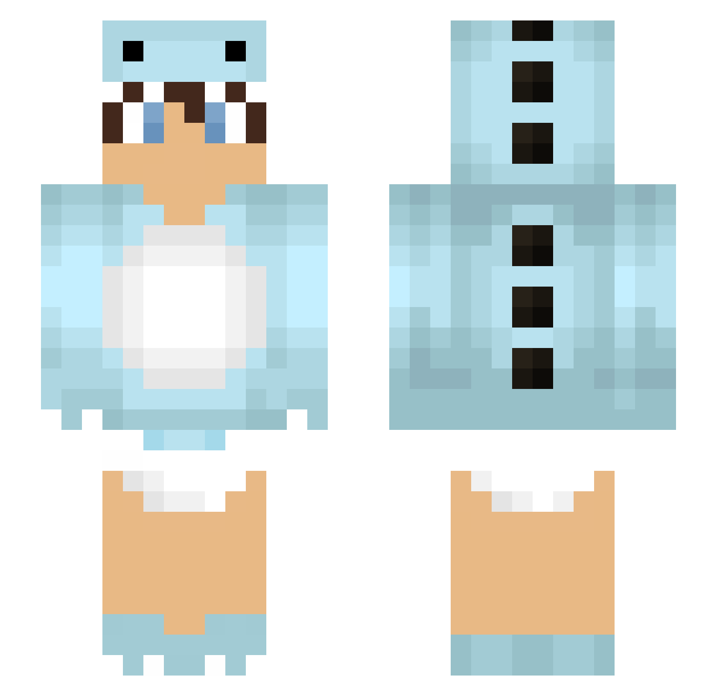 babystephen Minecraft skin, front and back view