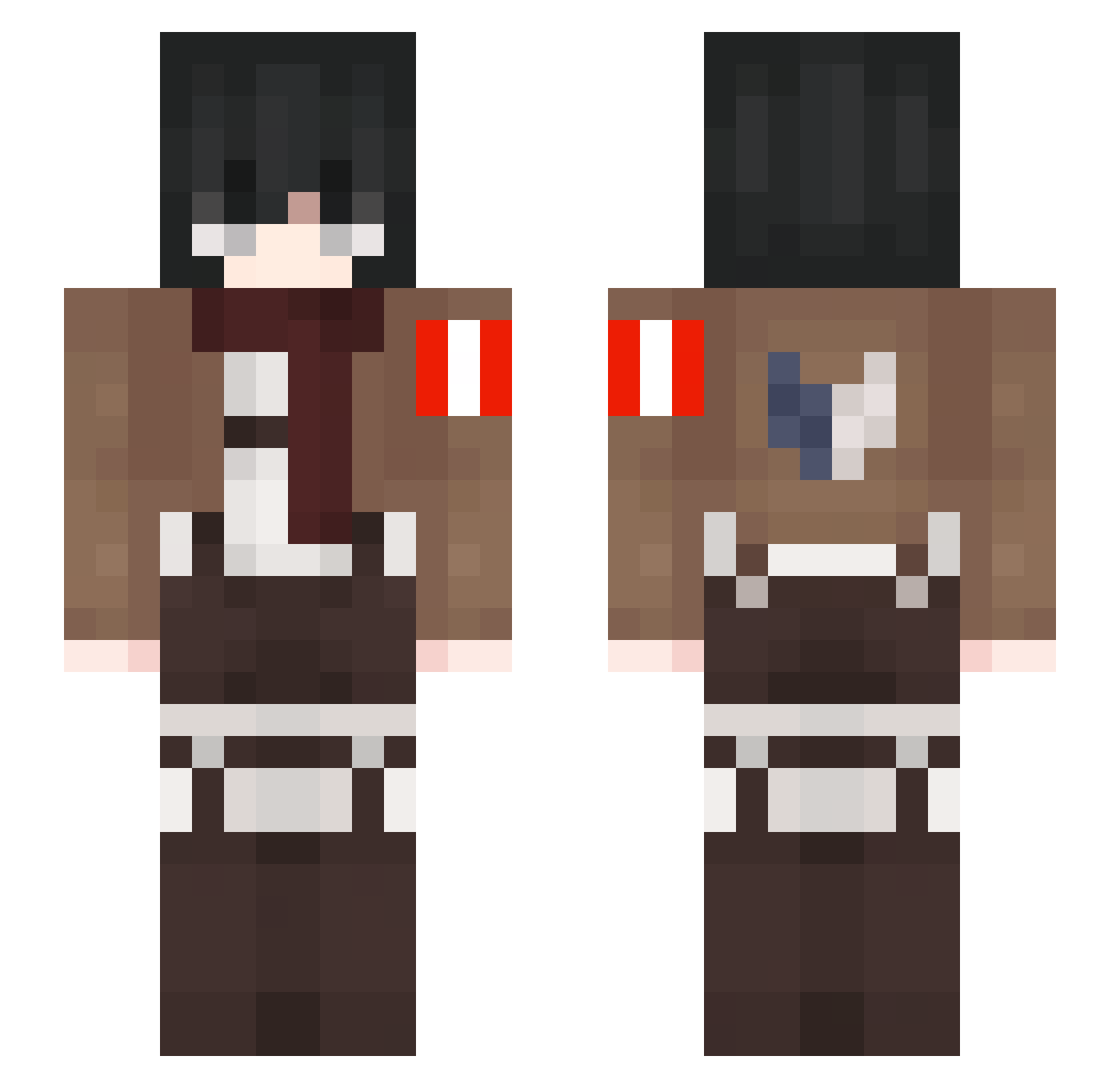 gabriielaaq Minecraft skin, front and back view