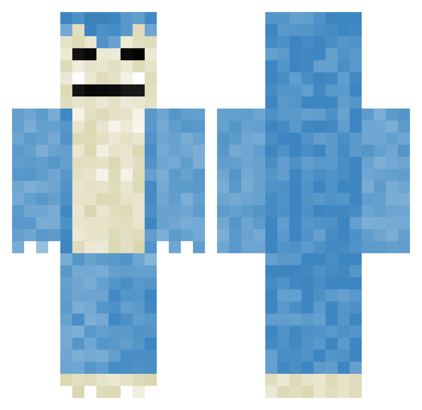 snor_21 Minecraft skin, front and back view