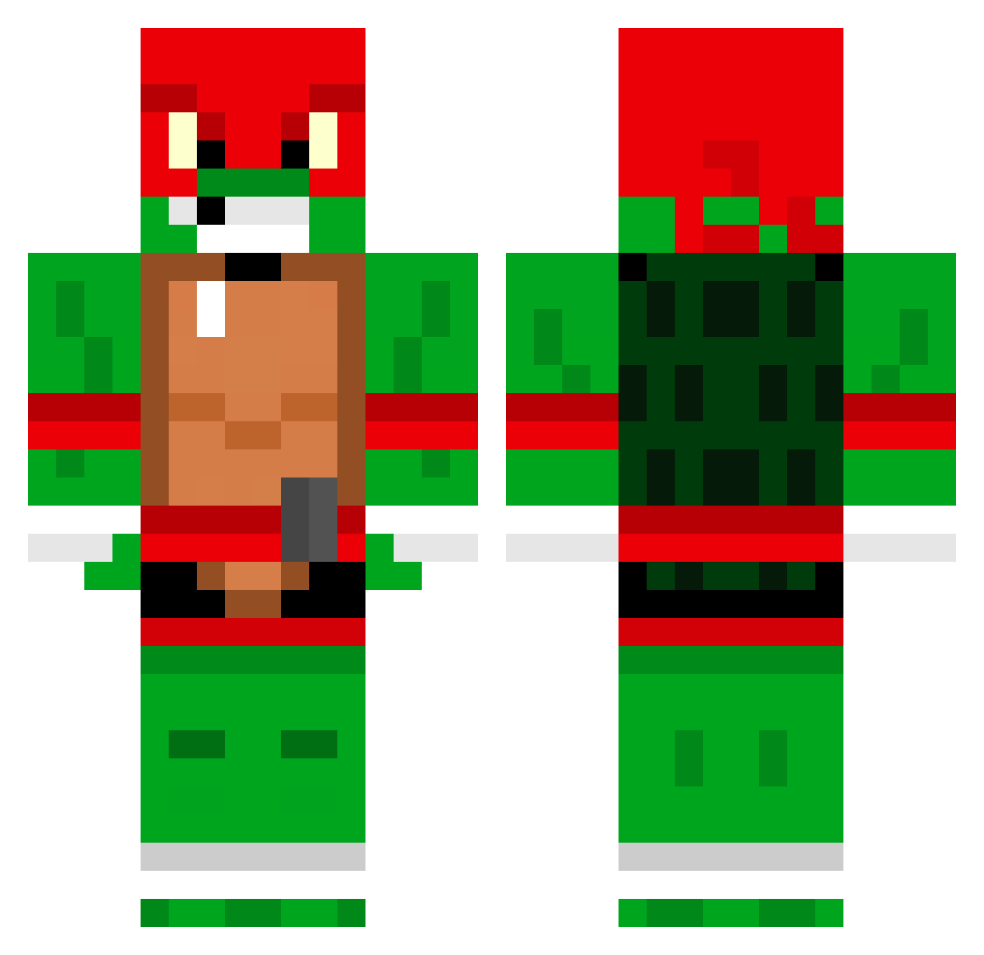 Whyteyius Minecraft skin, front and back view