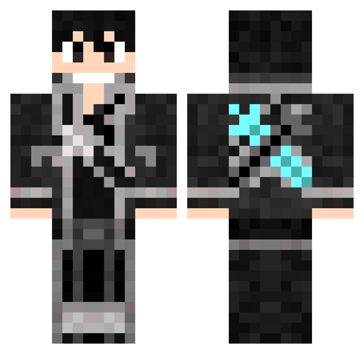 Scapegoat Minecraft skin, front and back view