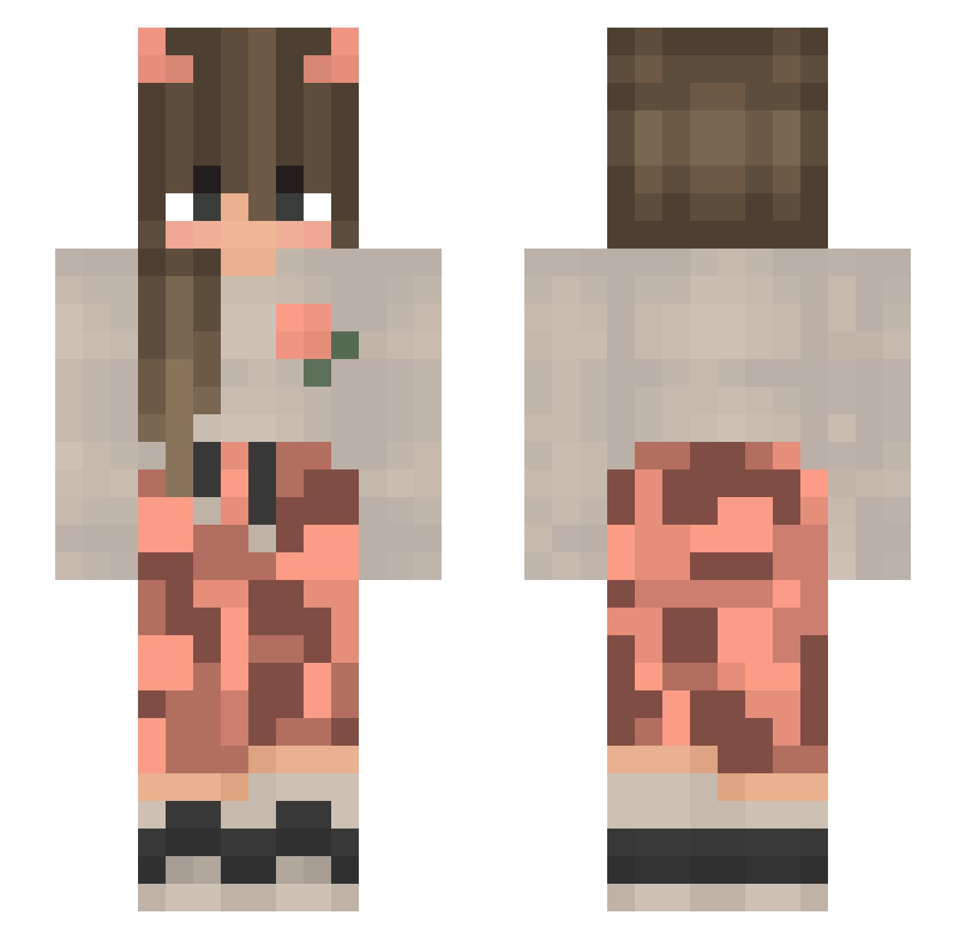 euroweb Minecraft skin, front and back view