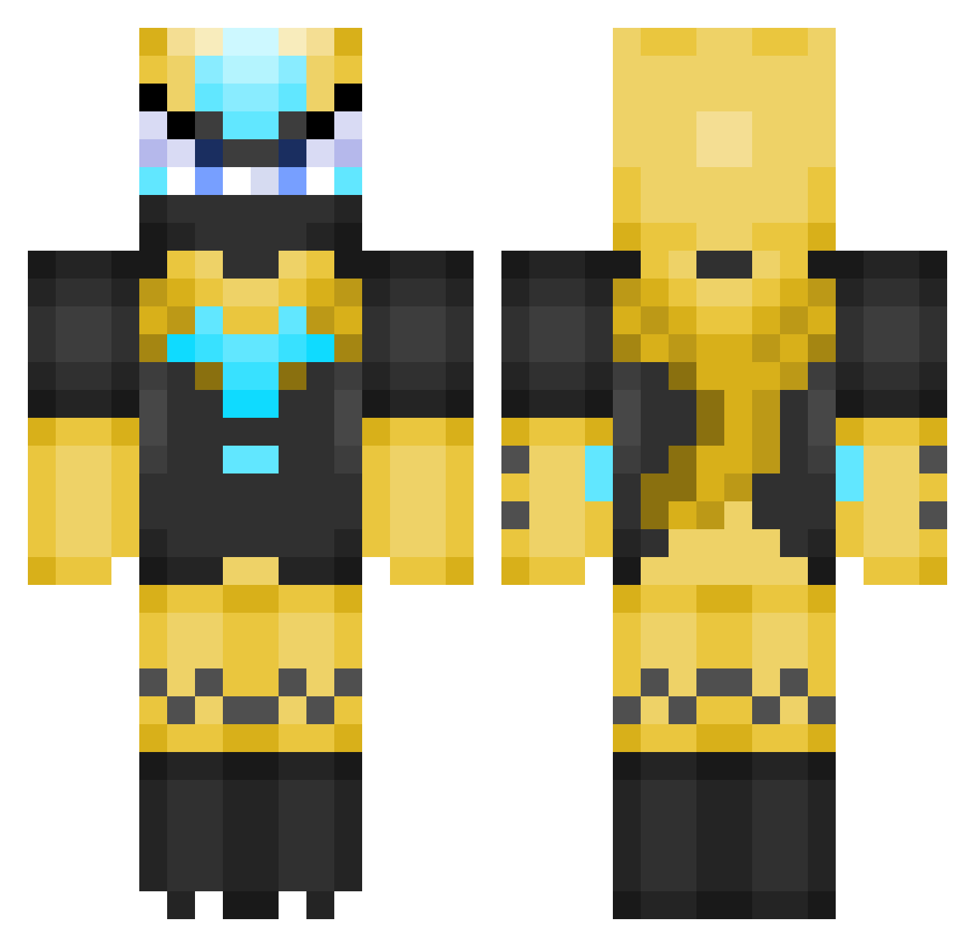 rabbit_cake Minecraft skin, front and back view