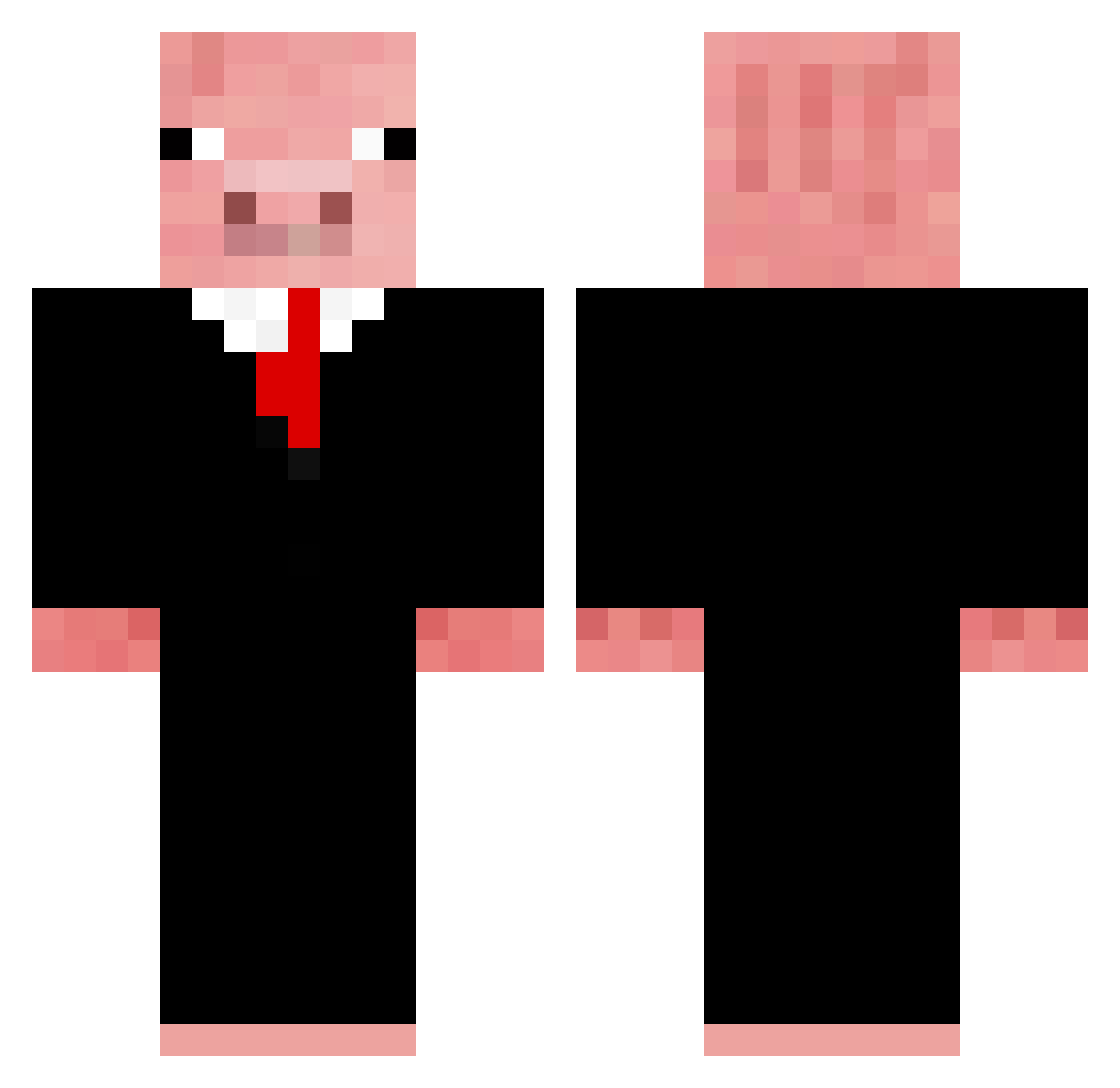 Trauma474 Minecraft skin, front and back view