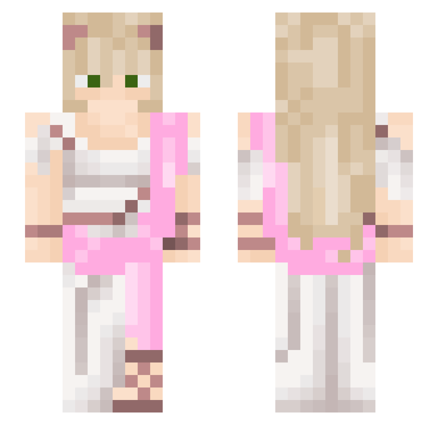 Merreknj Minecraft skin, front and back view