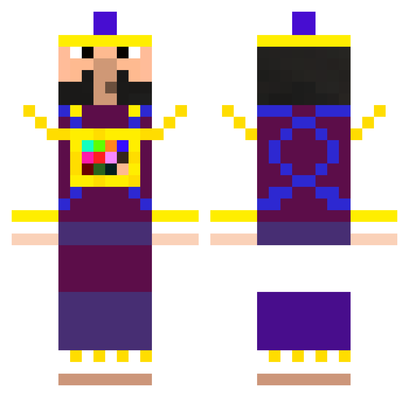 UwUMann063 Minecraft skin, front and back view