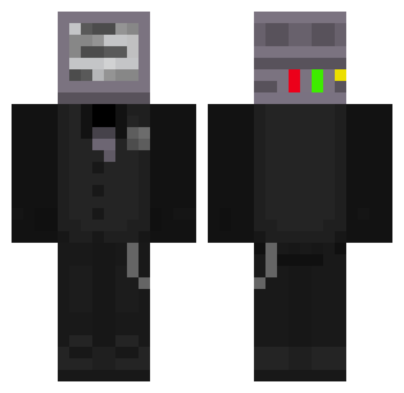 El__Obrero Minecraft skin, front and back view