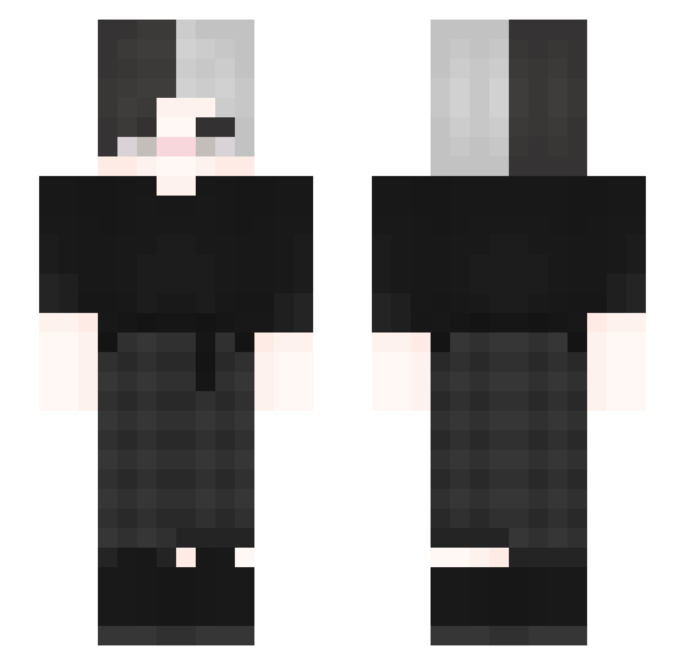 tyoka_ Minecraft skin, front and back view